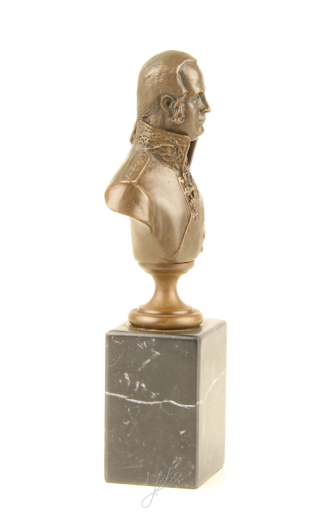 Exquisite Bronze Admiral Uschakow Büste auf Sockel Einzigartiges Kunstwerk 15