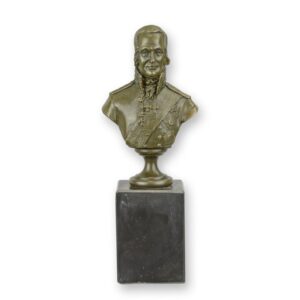 Exquisite Bronze Admiral Uschakow Büste auf Sockel  Einzigartiges Kunstwerk