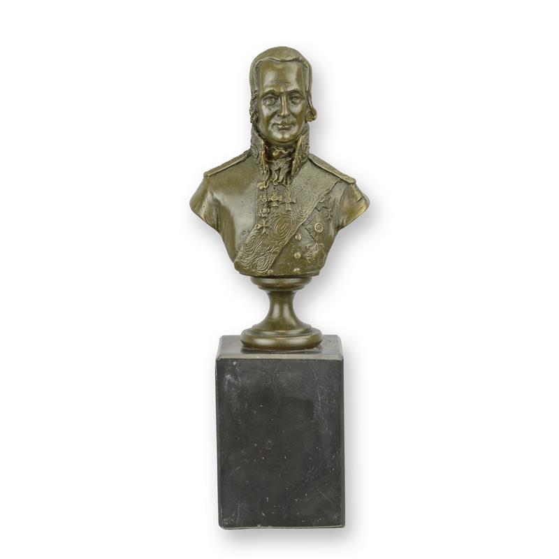 Exquisite Bronze Admiral Uschakow Büste auf Sockel Einzigartiges Kunstwerk 2