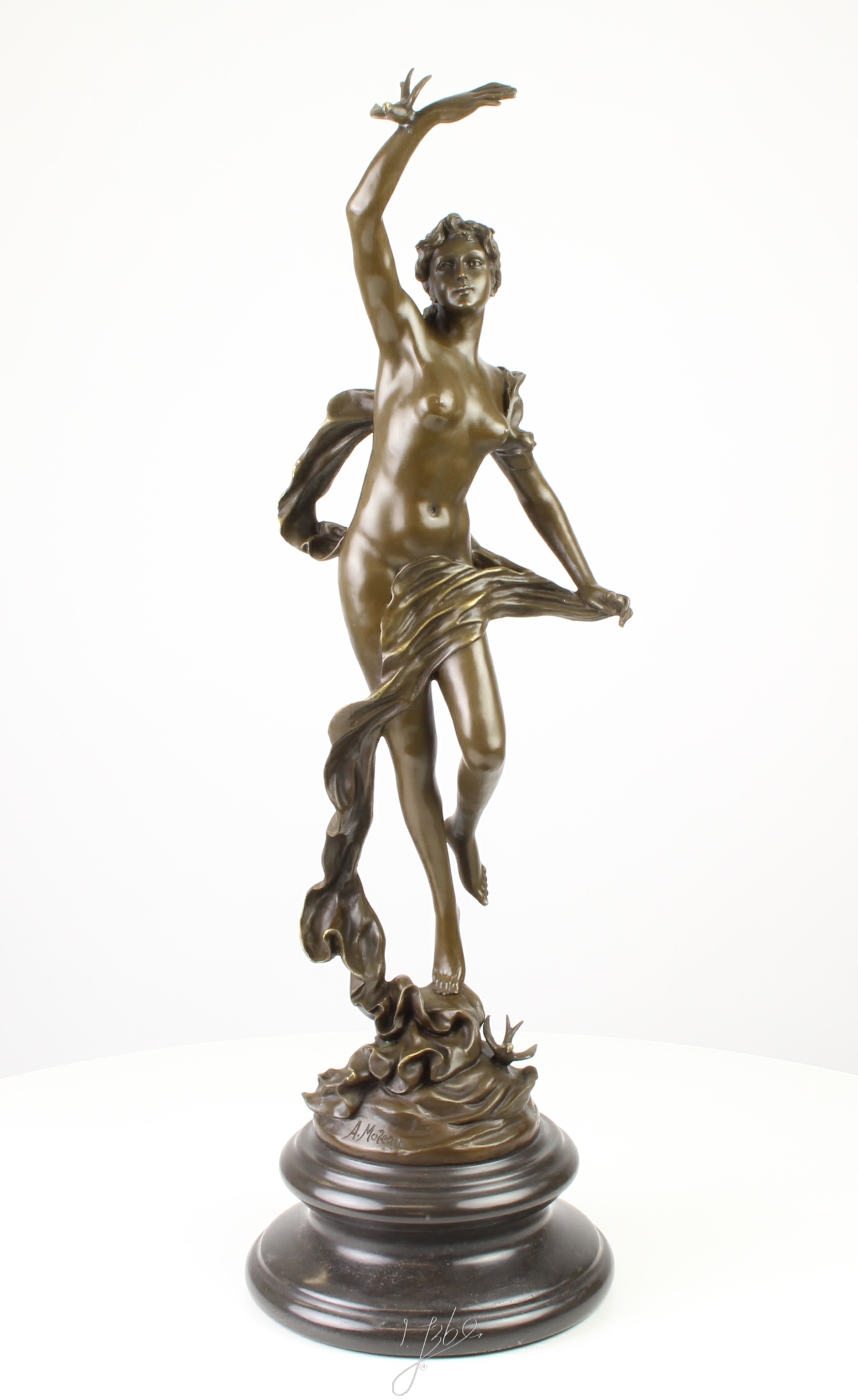 Exquisite Bronze Figur L’Aurore Detaillierte Tanzende Frau Skulptur 3