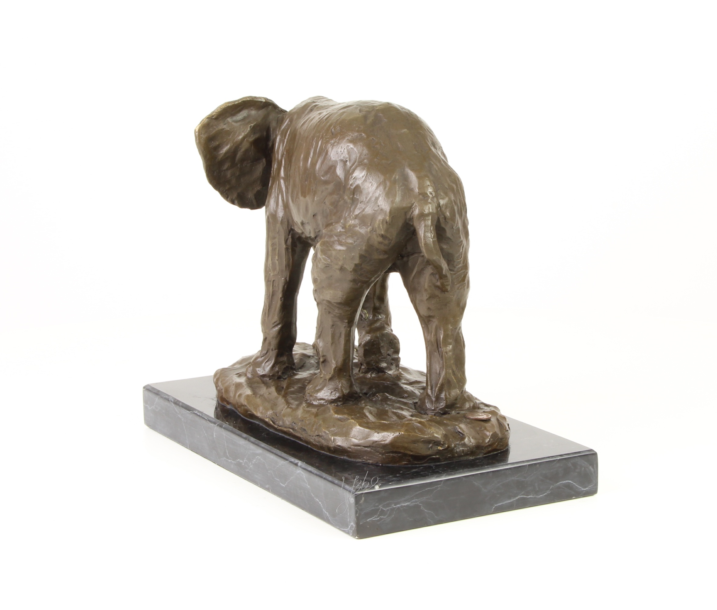 Detailreiche Bronzeelefant Skulptur Elegante Gehende Bronzeskulptur 6