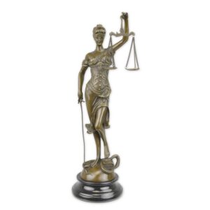 Klassische Bronzejustitia Skulptur Elegante Statue jetzt kaufen