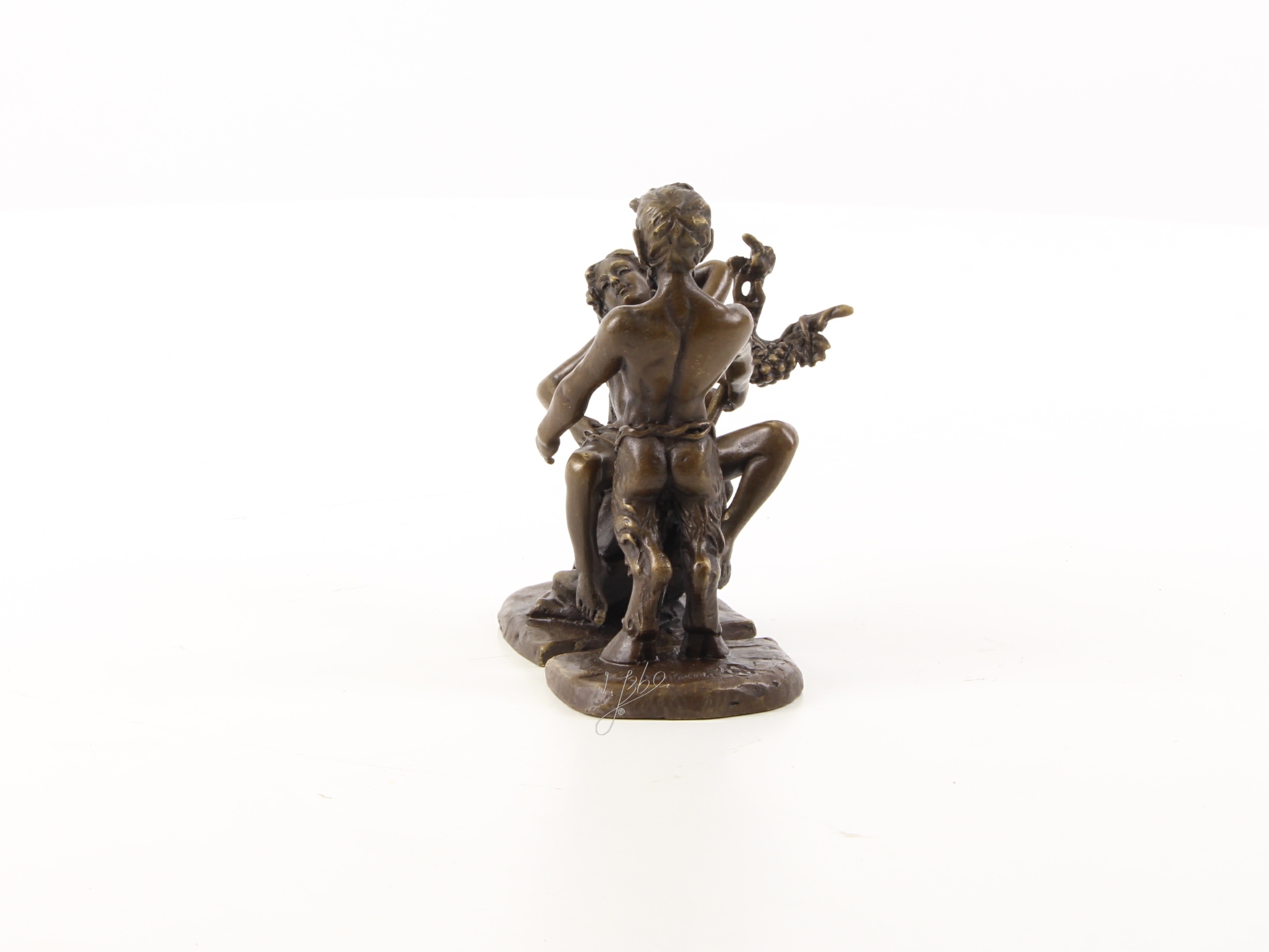 Exquisite Erotische Bronzeskulpturen Mythologische Satyr Skulptur mit Frau 7