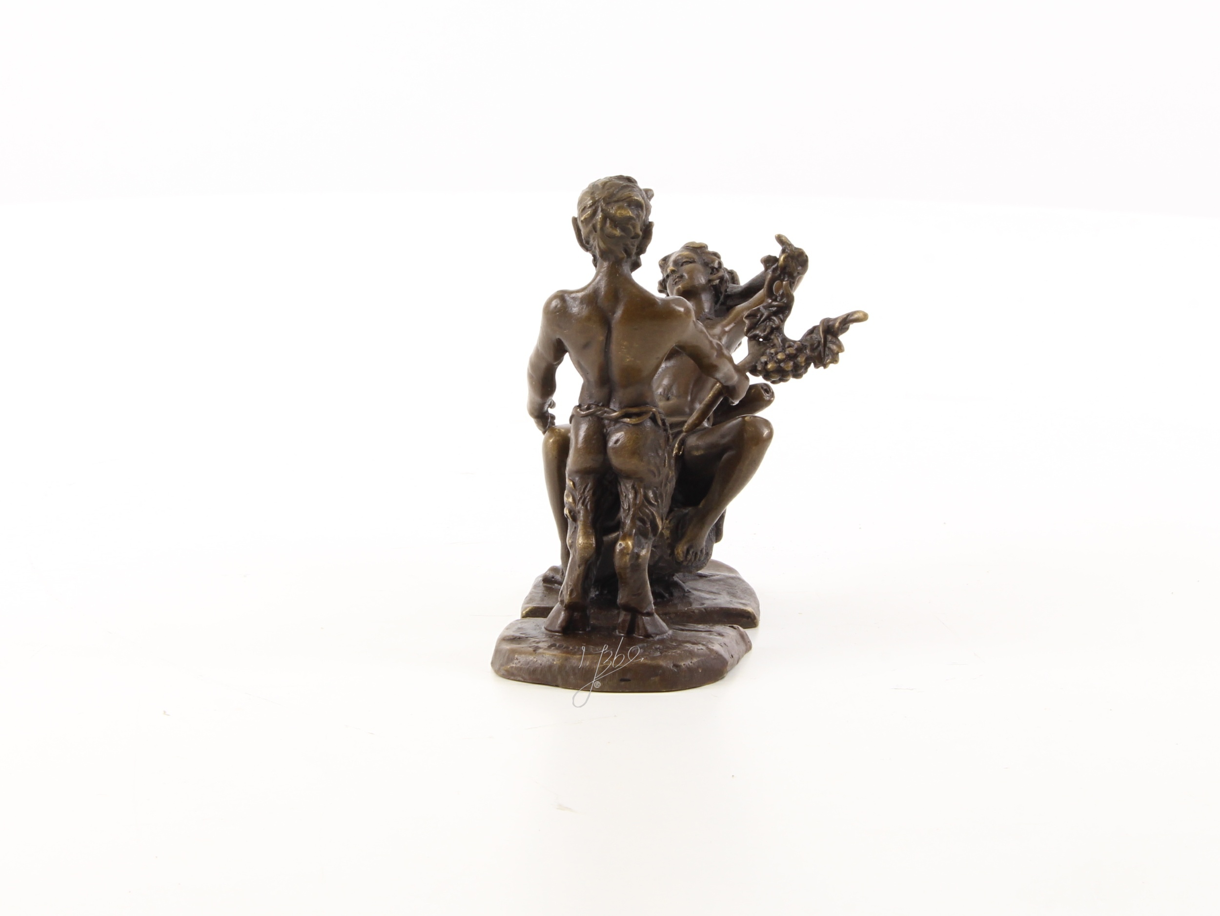 Exquisite Erotische Bronzeskulpturen Mythologische Satyr Skulptur mit Frau 5