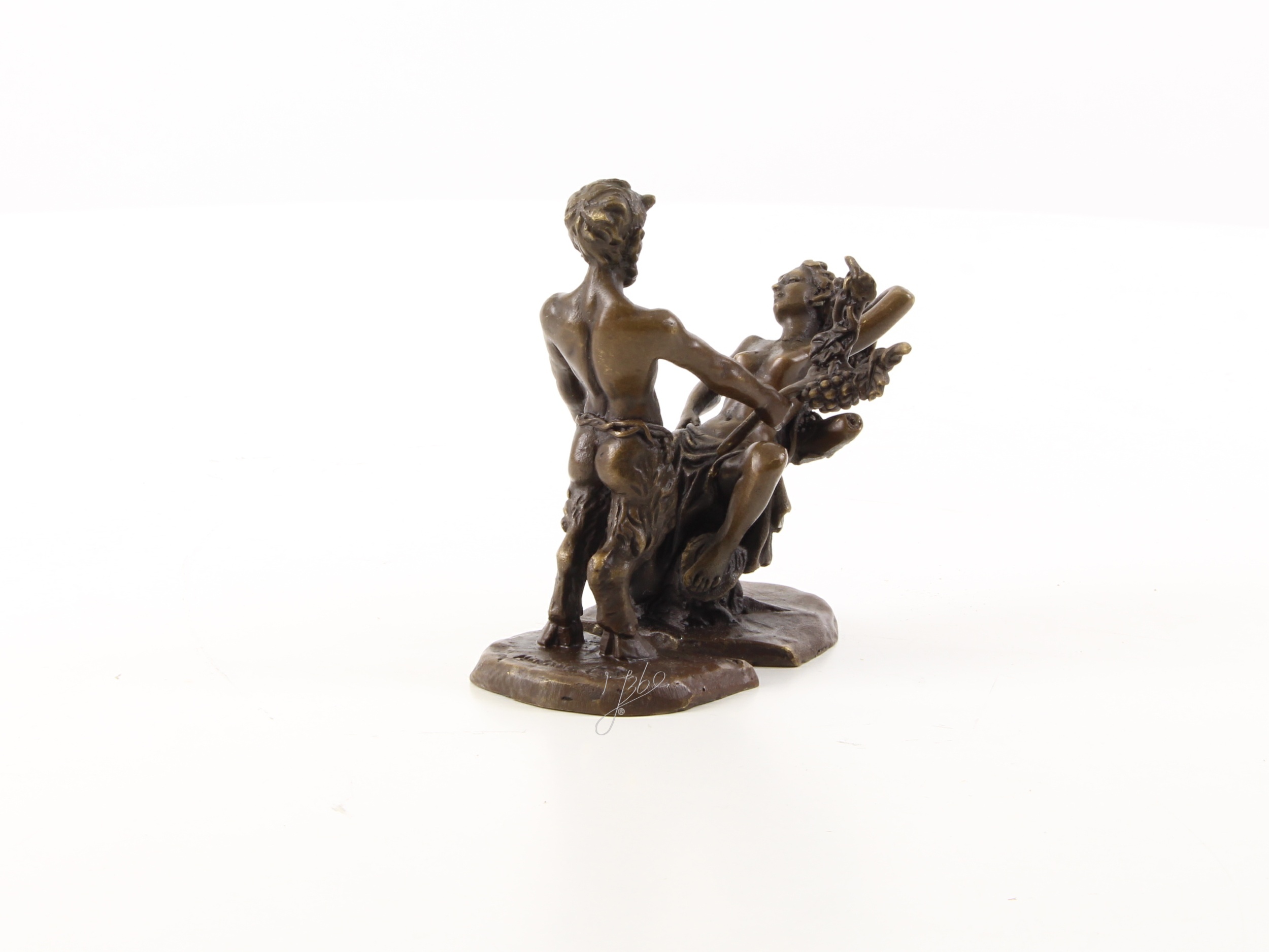 Exquisite Erotische Bronzeskulpturen Mythologische Satyr Skulptur mit Frau 8