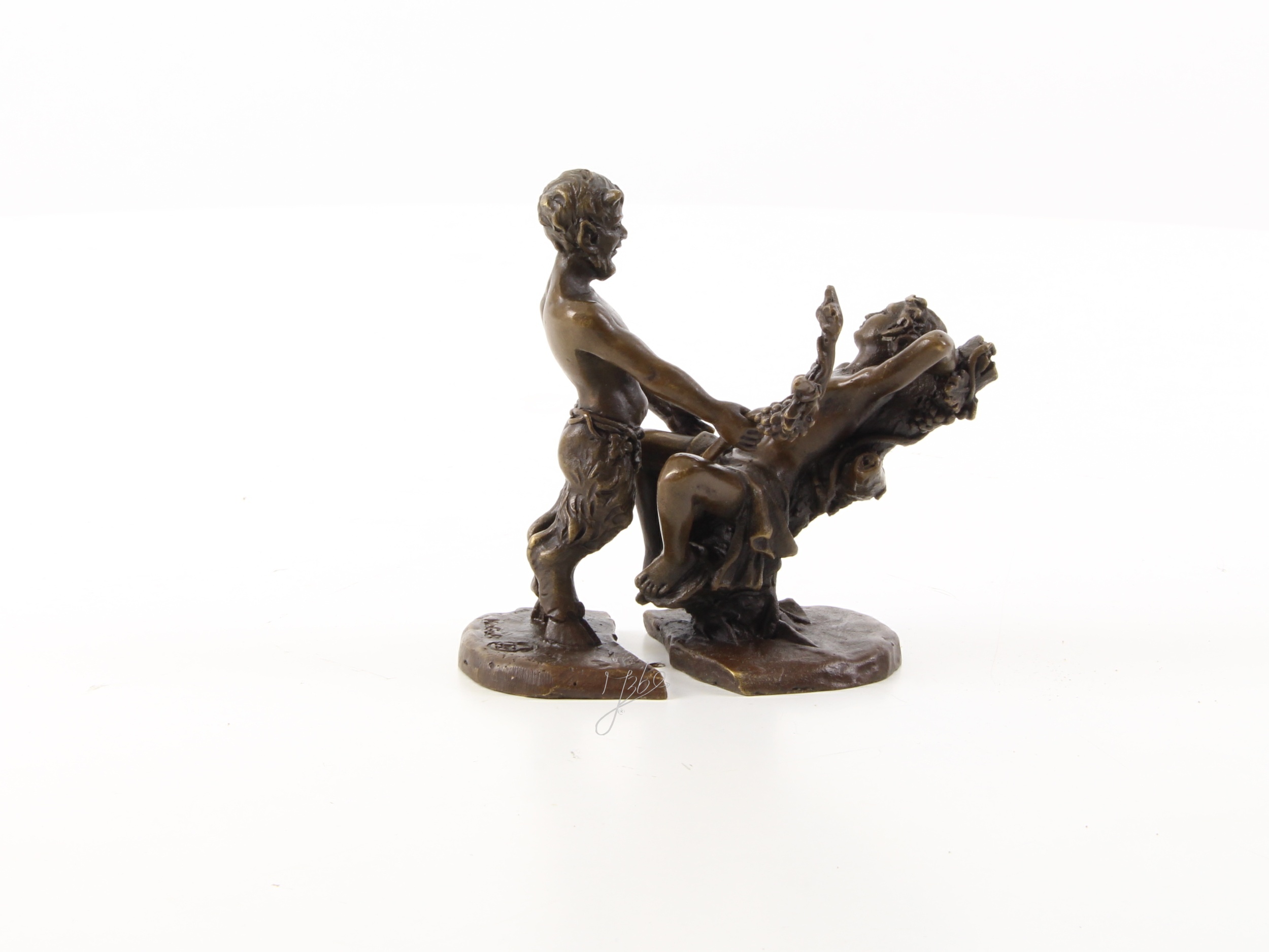 Exquisite Erotische Bronzeskulpturen Mythologische Satyr Skulptur mit Frau 6
