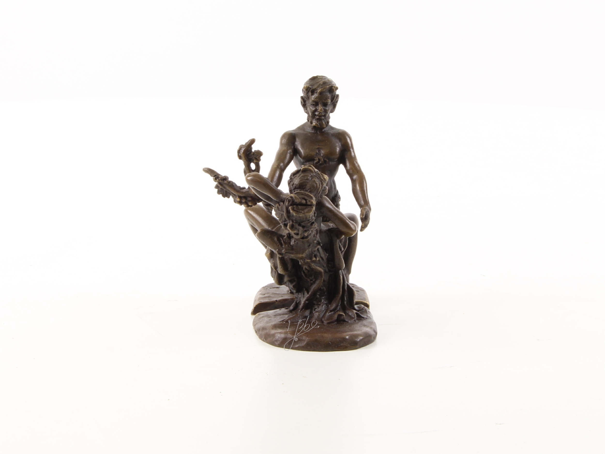 Exquisite Erotische Bronzeskulpturen Mythologische Satyr Skulptur mit Frau 14