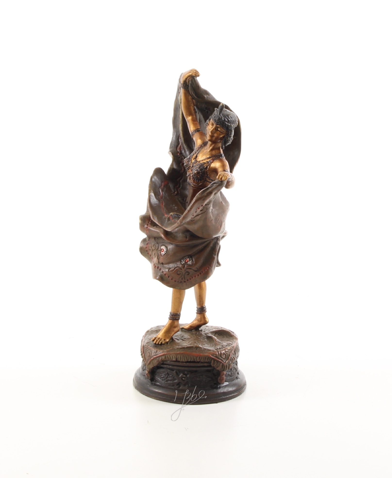 Elegante Bronze Tänzerin Skulptur Detaillierte Kunst einer tanzenden Frau 7