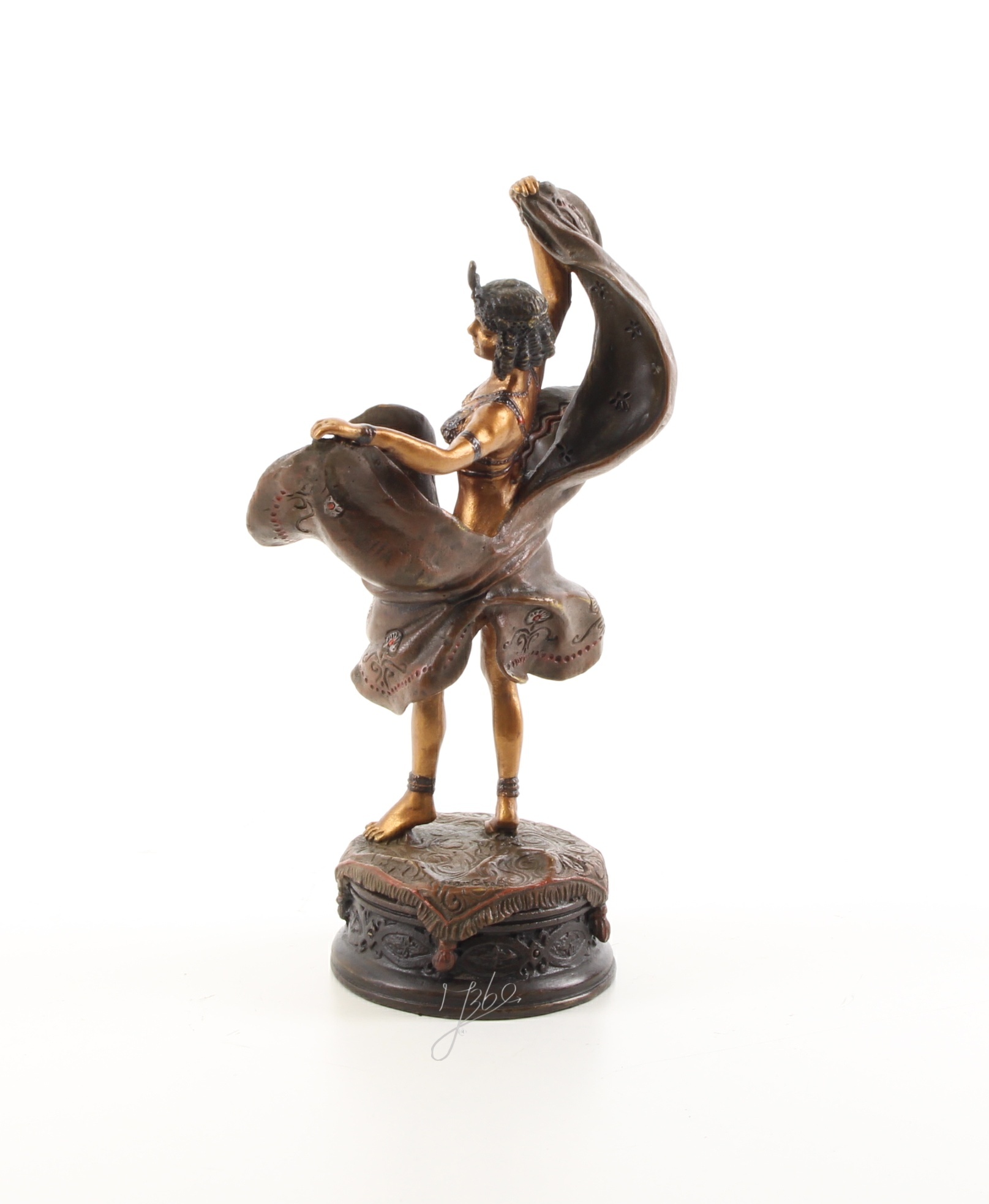 Elegante Bronze Tänzerin Skulptur Detaillierte Kunst einer tanzenden Frau 9