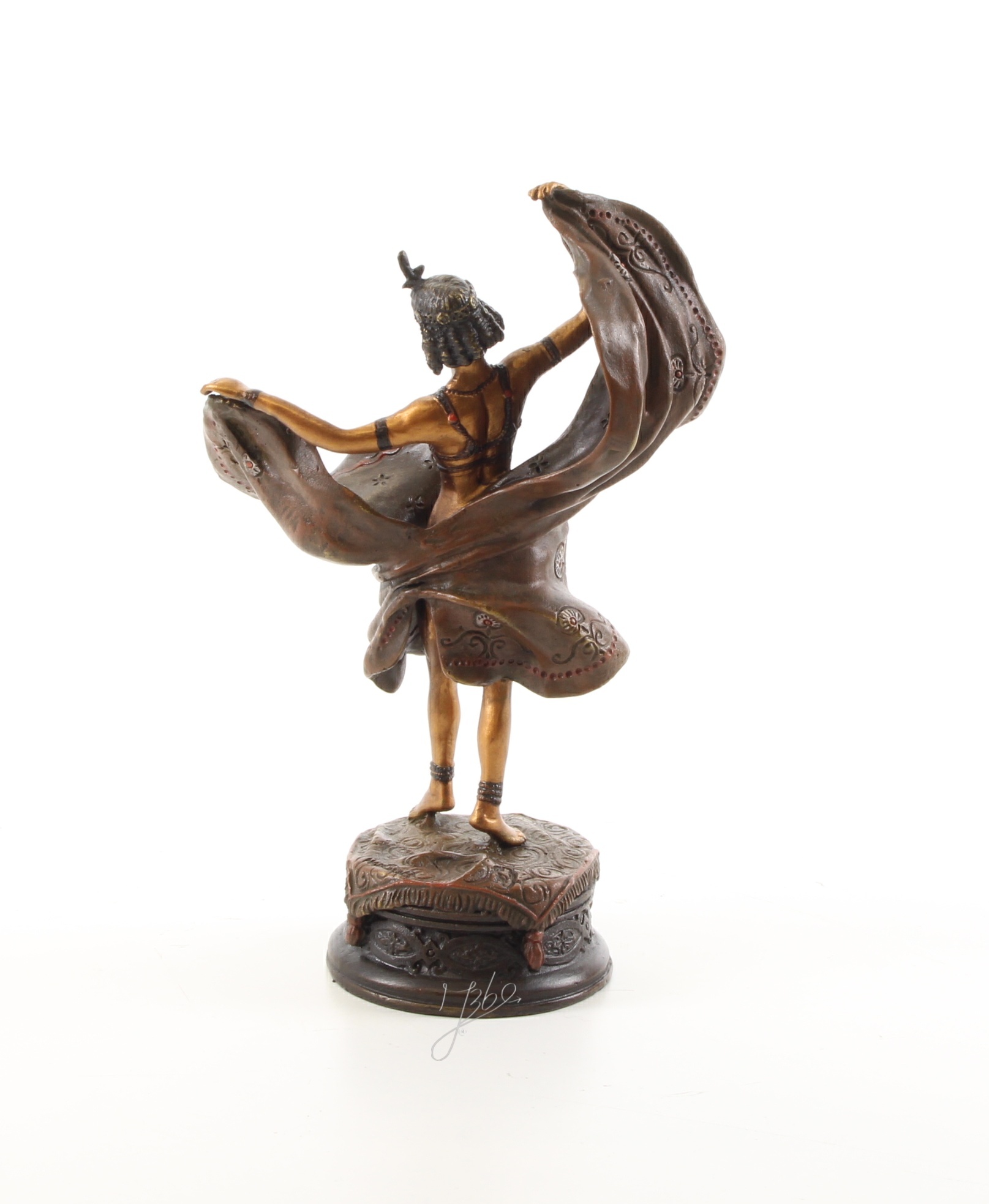 Elegante Bronze Tänzerin Skulptur Detaillierte Kunst einer tanzenden Frau 8