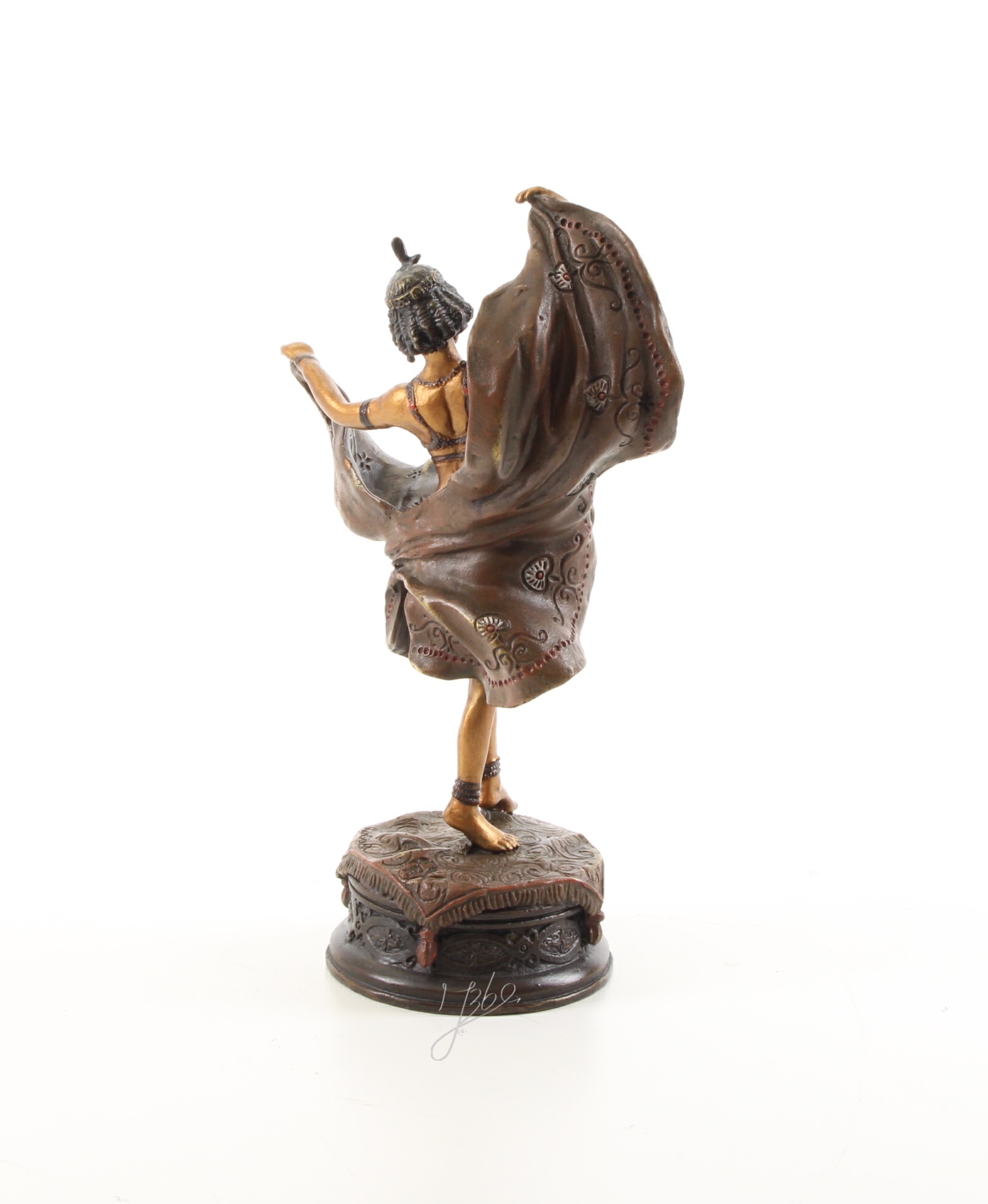 Elegante Bronze Tänzerin Skulptur Detaillierte Kunst einer tanzenden Frau 12
