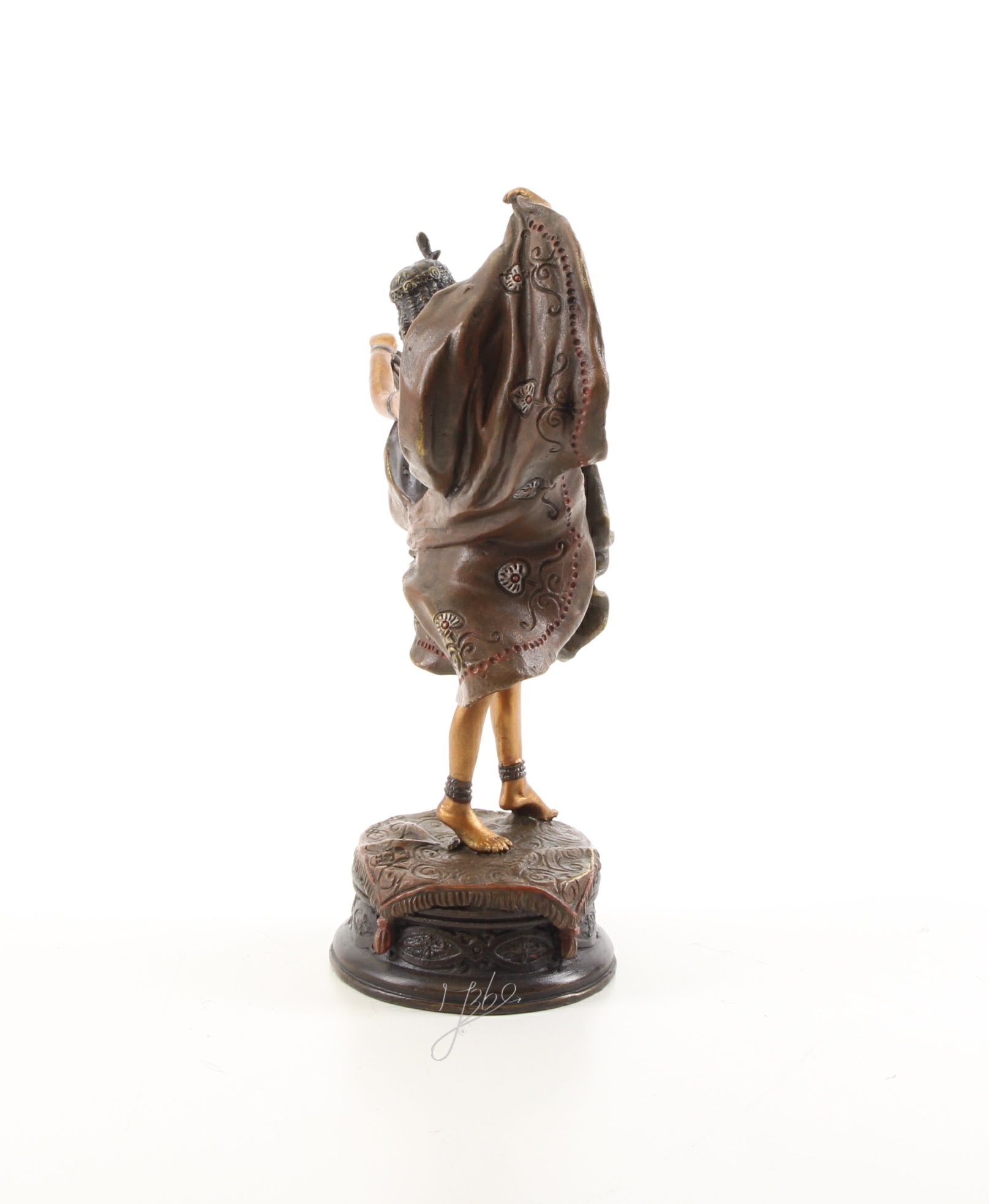Elegante Bronze Tänzerin Skulptur Detaillierte Kunst einer tanzenden Frau 13