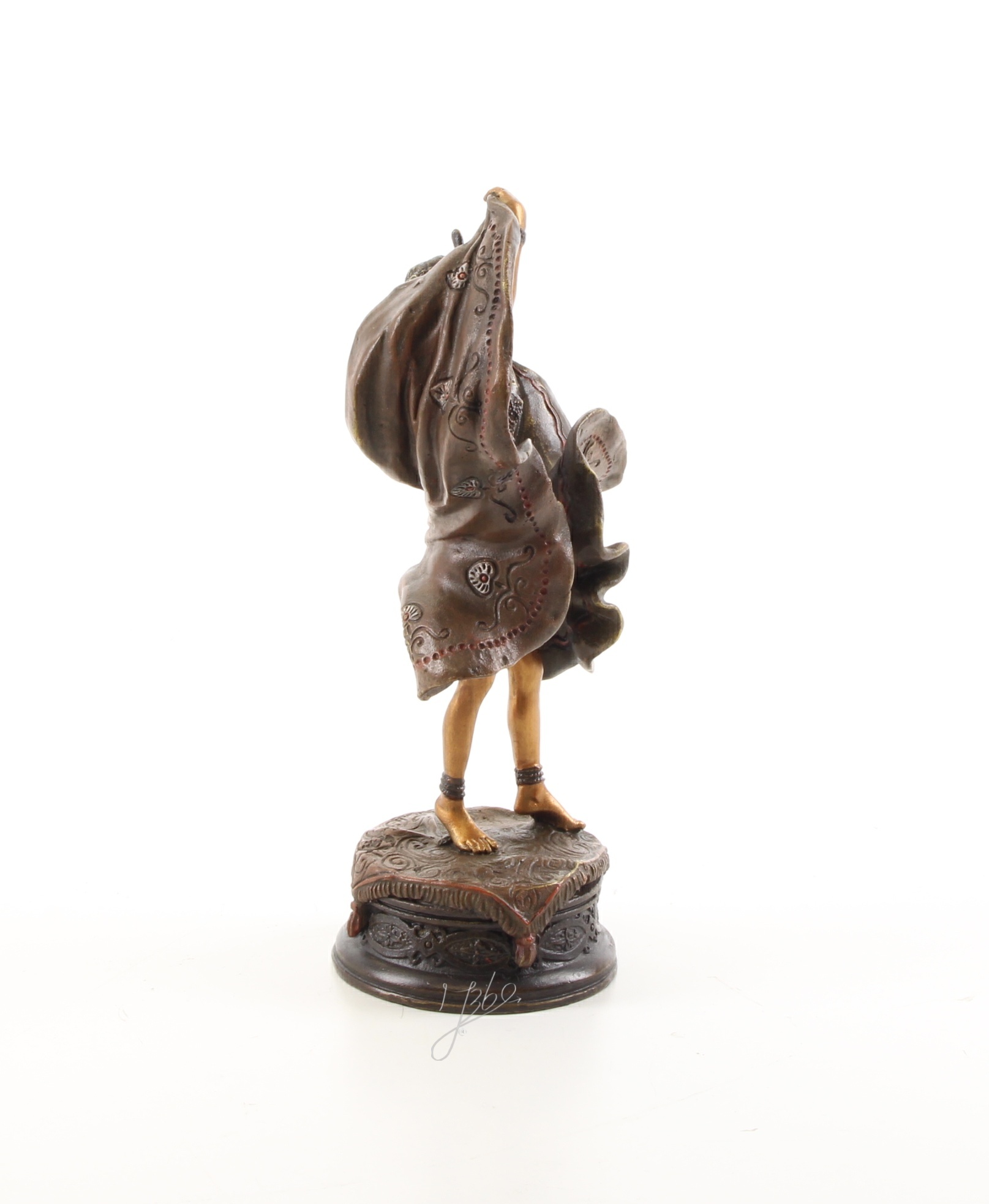 Elegante Bronze Tänzerin Skulptur Detaillierte Kunst einer tanzenden Frau 14