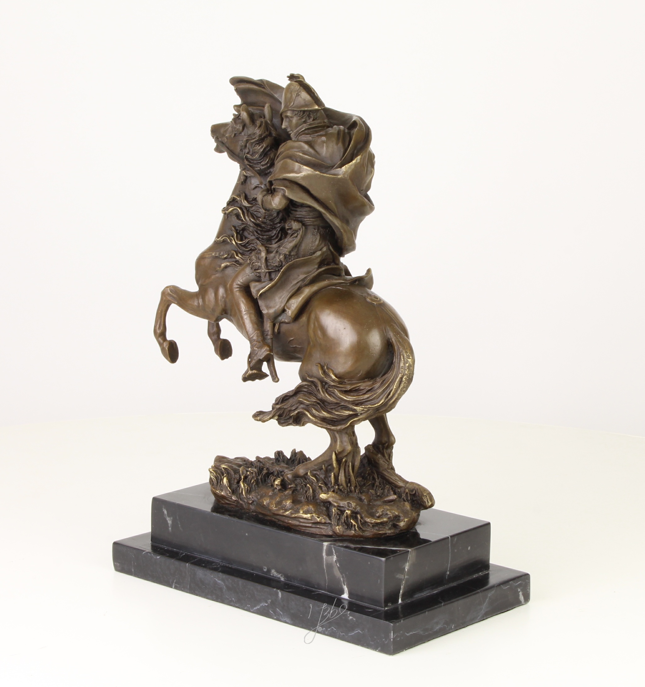 Elegante Bronzestatue Napoleon aufbäumendes Pferd Exquisite Skulptur 11