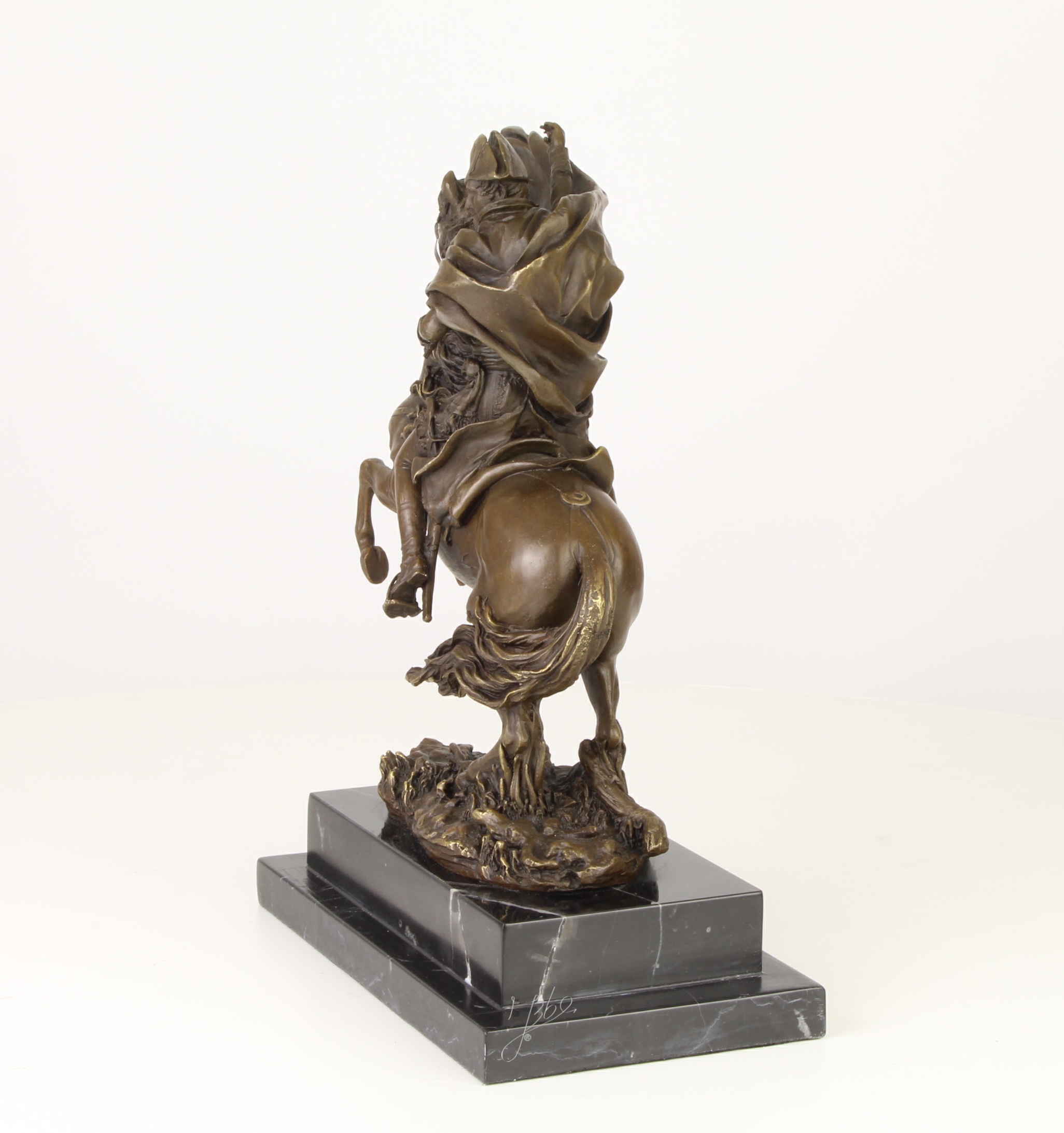 Elegante Bronzestatue Napoleon aufbäumendes Pferd Exquisite Skulptur 7