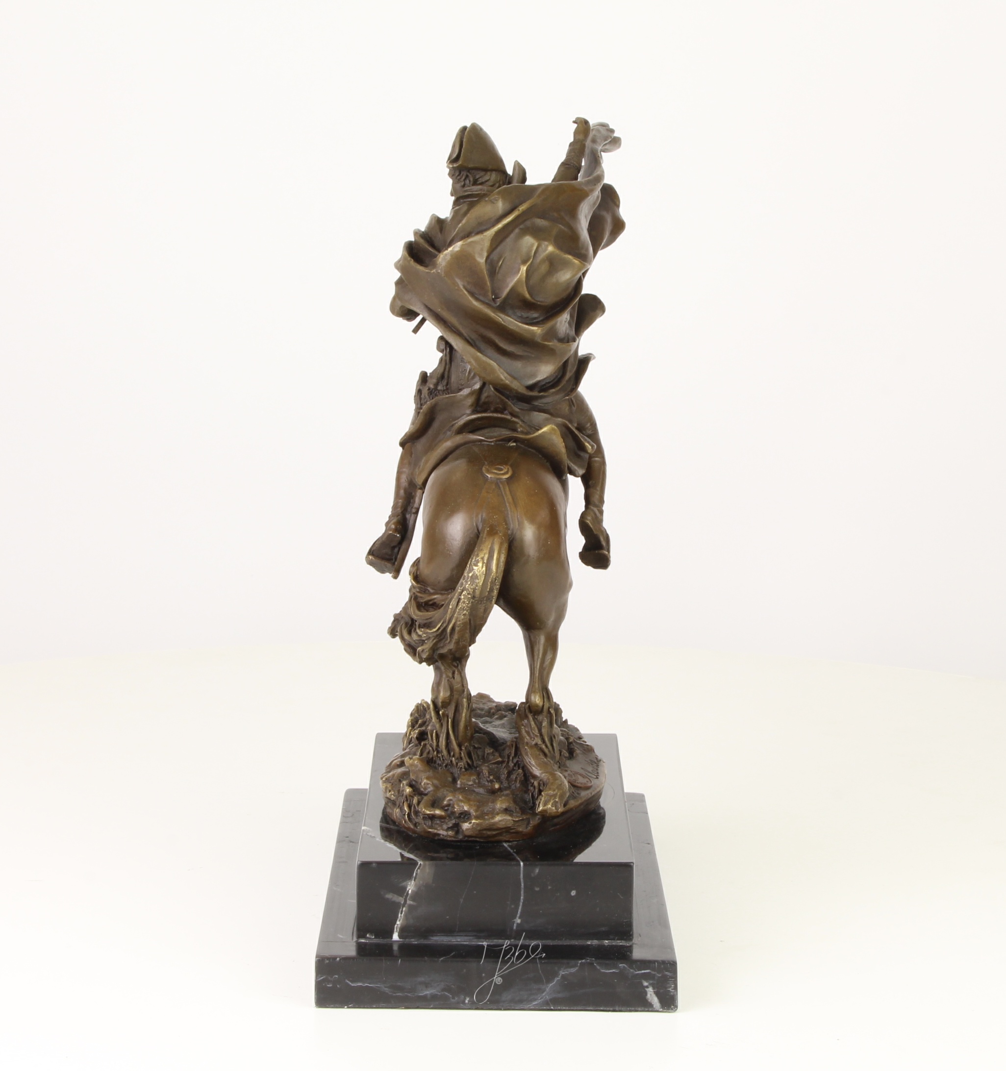 Elegante Bronzestatue Napoleon aufbäumendes Pferd Exquisite Skulptur 6