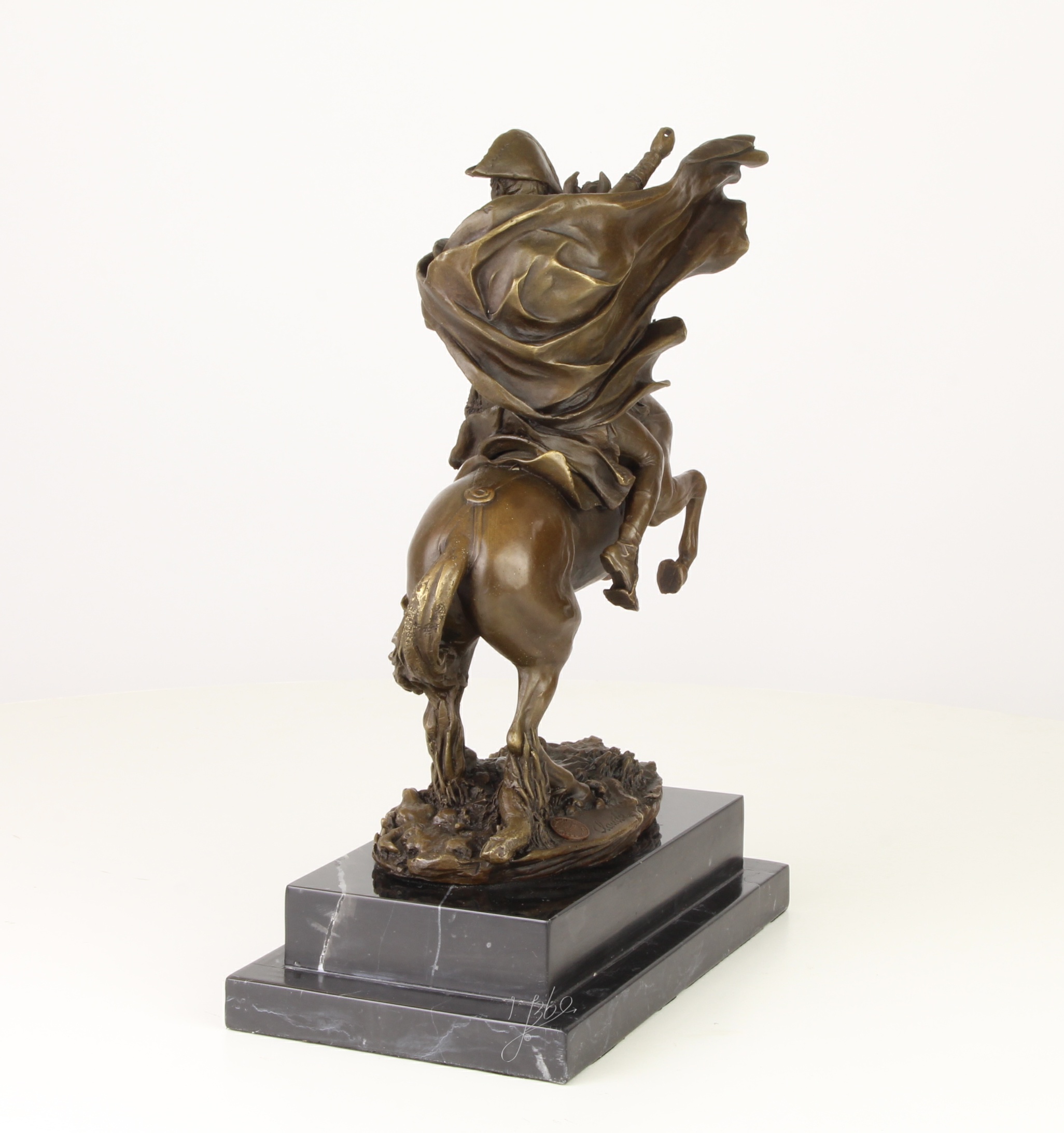 Elegante Bronzestatue Napoleon aufbäumendes Pferd Exquisite Skulptur 8