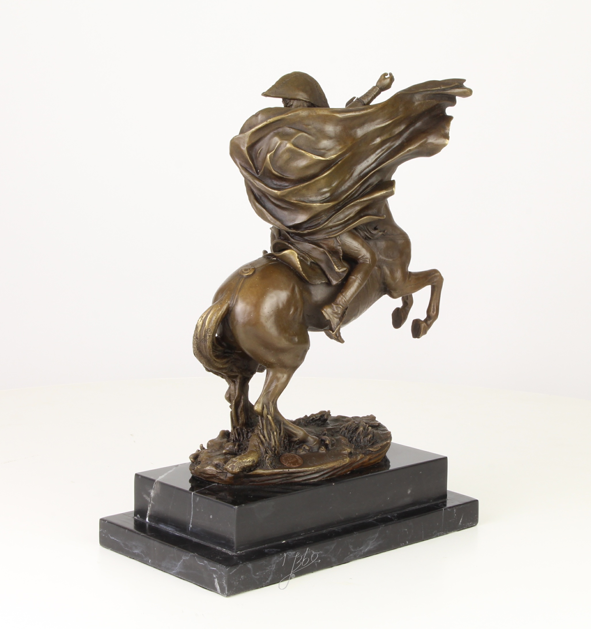 Elegante Bronzestatue Napoleon aufbäumendes Pferd Exquisite Skulptur 9