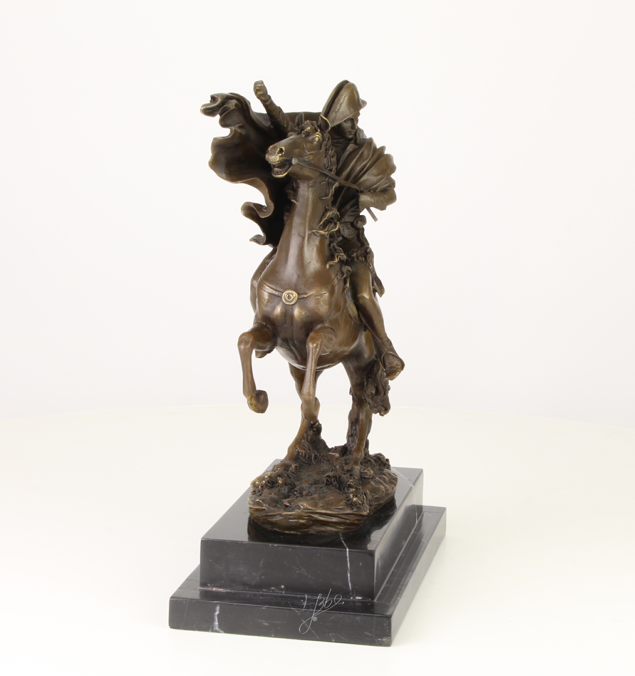 Elegante Bronzestatue Napoleon aufbäumendes Pferd Exquisite Skulptur 15