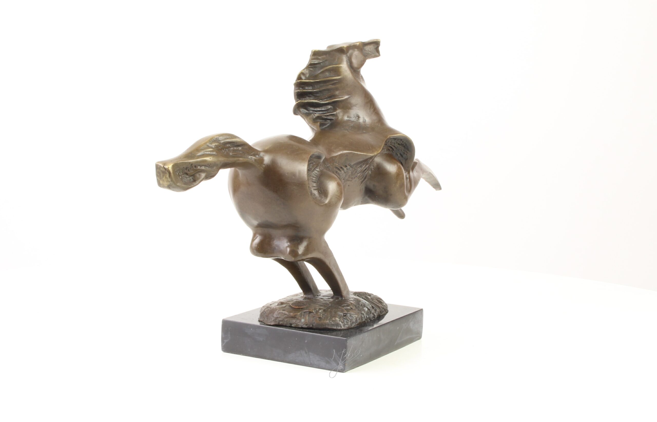 Abstrakte Modernistische Bronzeskulptur Galoppierendes Pferd entdecken 8