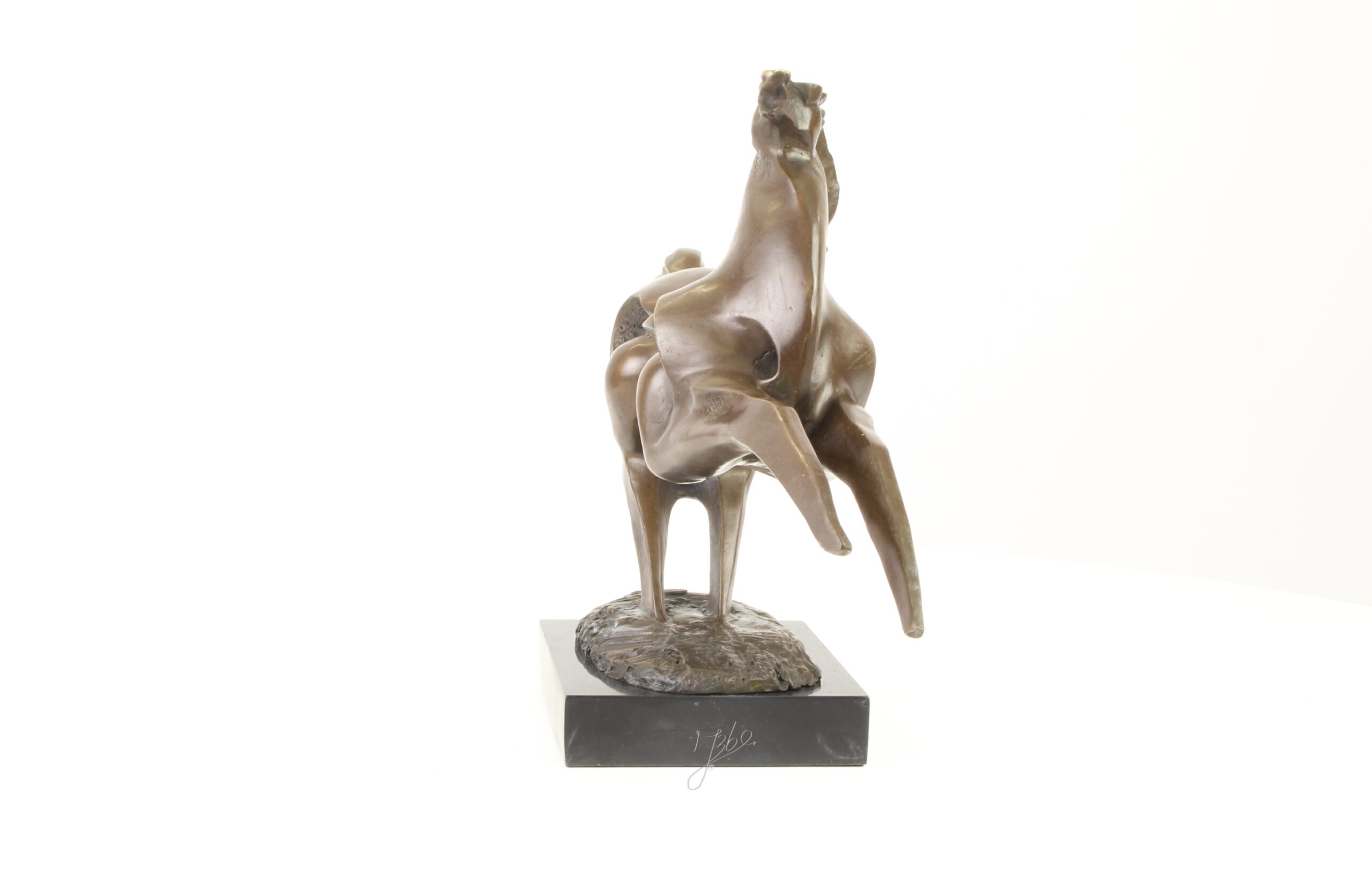 Abstrakte Modernistische Bronzeskulptur Galoppierendes Pferd entdecken 13