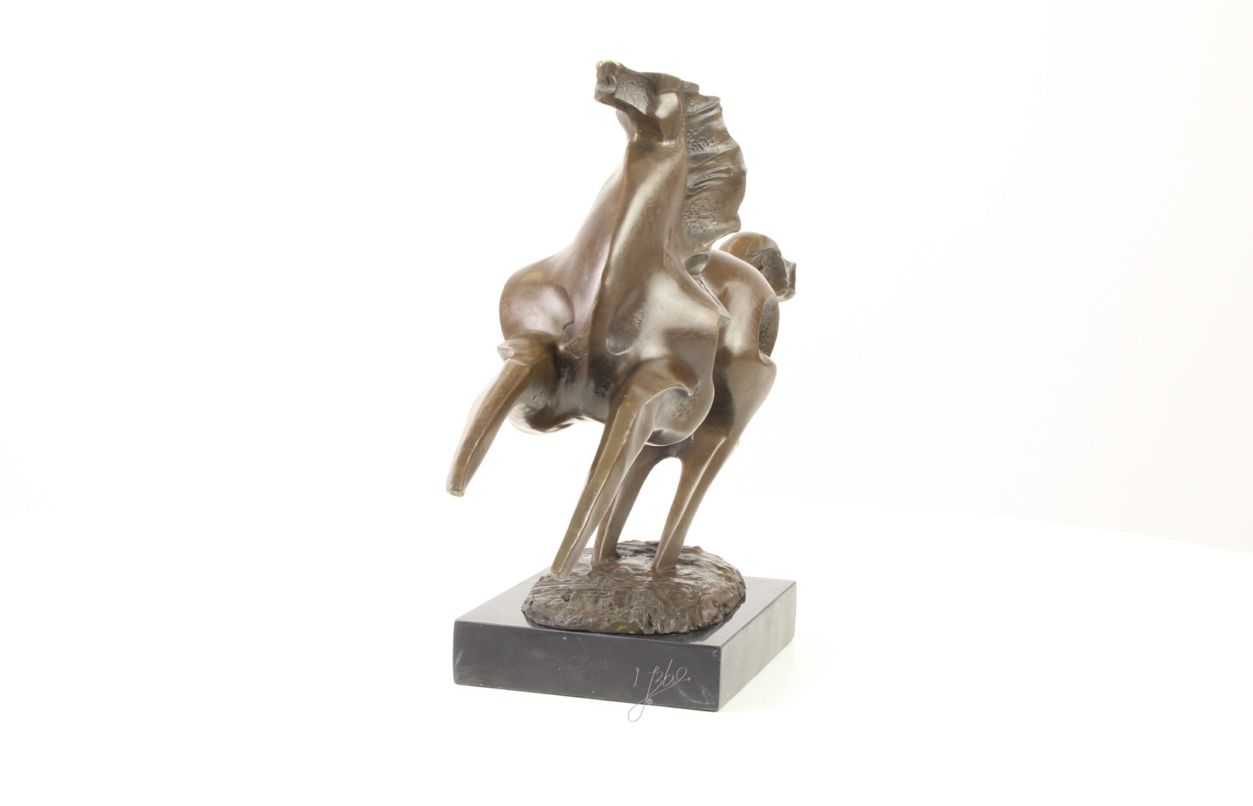 Abstrakte Modernistische Bronzeskulptur Galoppierendes Pferd entdecken 16