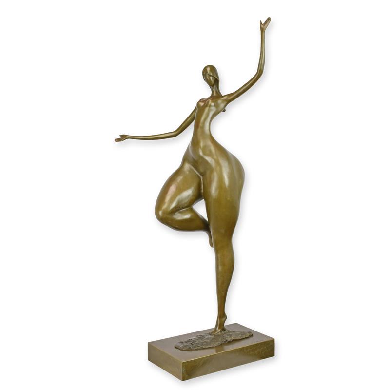 Exquisite Modernistische Bronzefigur Abstrakte Weibliche Aktskulptur 2