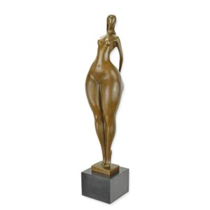 Stilvolle modernistische Bronzefigur weiblicher Akt.