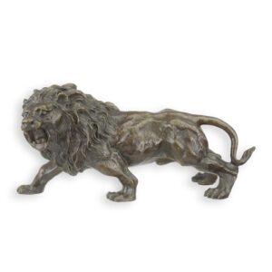 Dynamische Bronze Löwenskulptur  Kunstvolles Highlight für Ihr Zuhause
