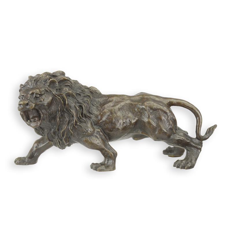 Dynamische Bronze Löwenskulptur Kunstvolles Highlight für Ihr Zuhause 2