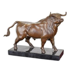 Detailreiche Bronze Stierfigur  Exquisite Bronzeskulptur eines Stiers