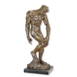 Dynamische Bronzeakt Skulptur Eleganz eines männlichen Kunstwerks