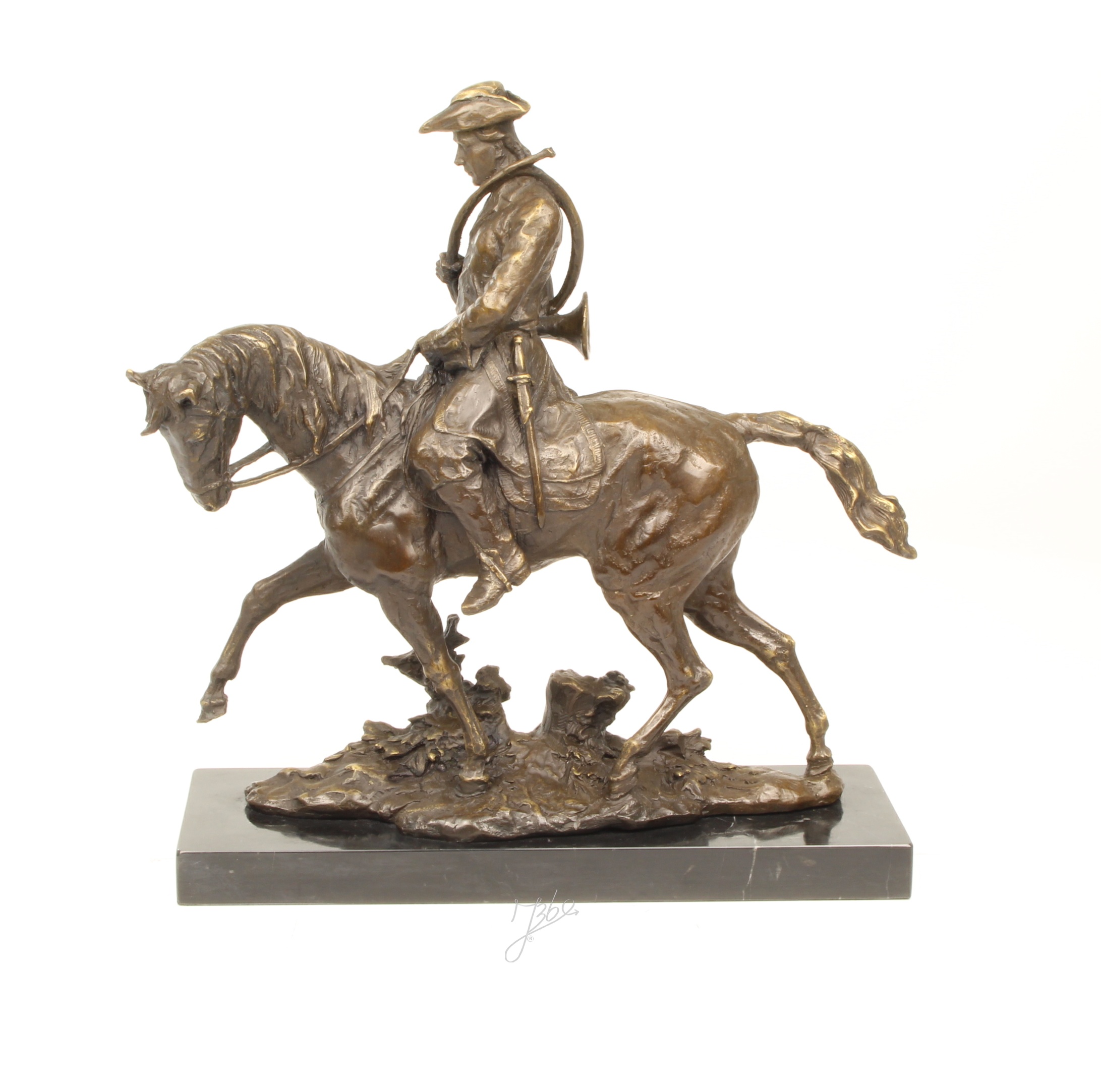 Exquisite Bronze Reiterstatue Louis XV Edle Skulptur Reiter auf Pferd 3