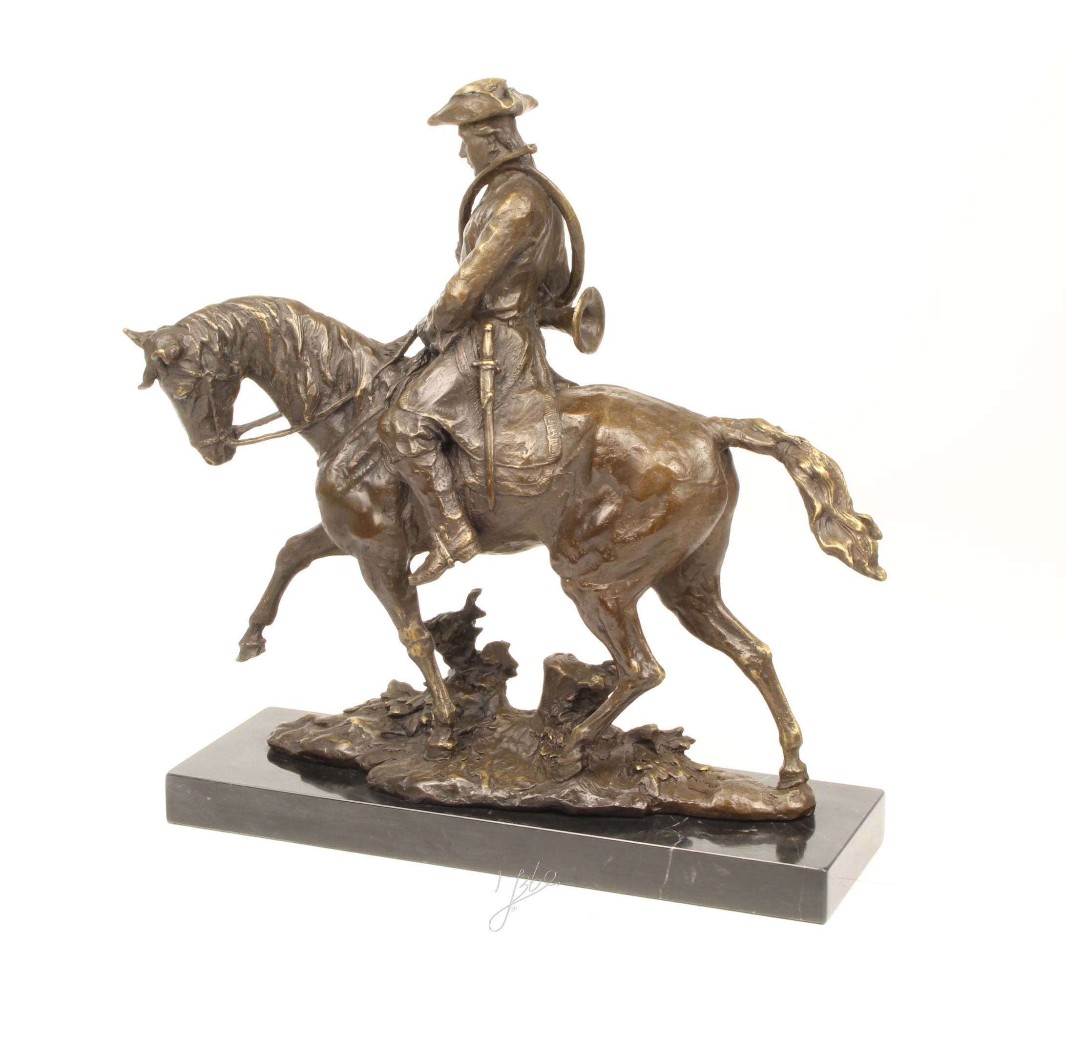 Exquisite Bronze Reiterstatue Louis XV Edle Skulptur Reiter auf Pferd 12