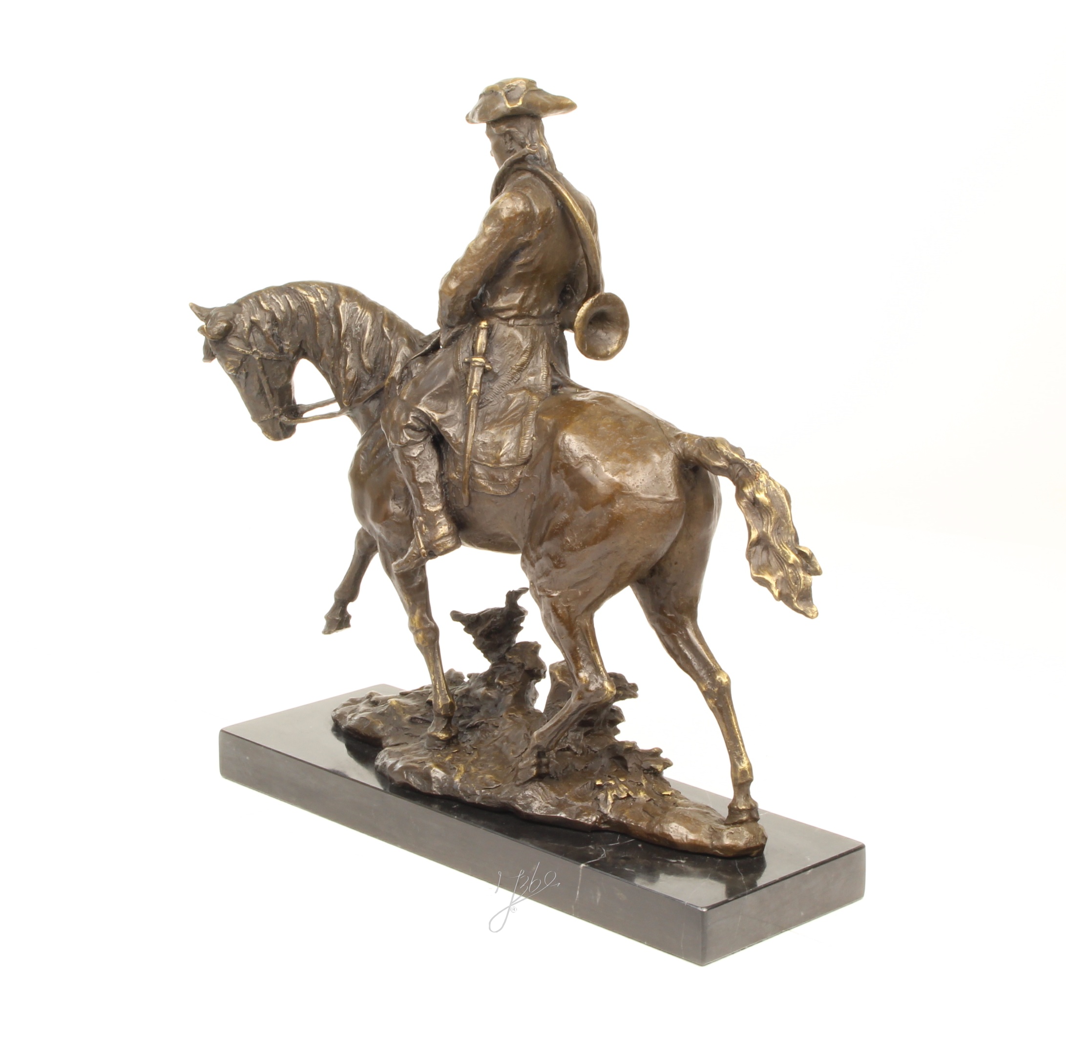 Exquisite Bronze Reiterstatue Louis XV Edle Skulptur Reiter auf Pferd 11