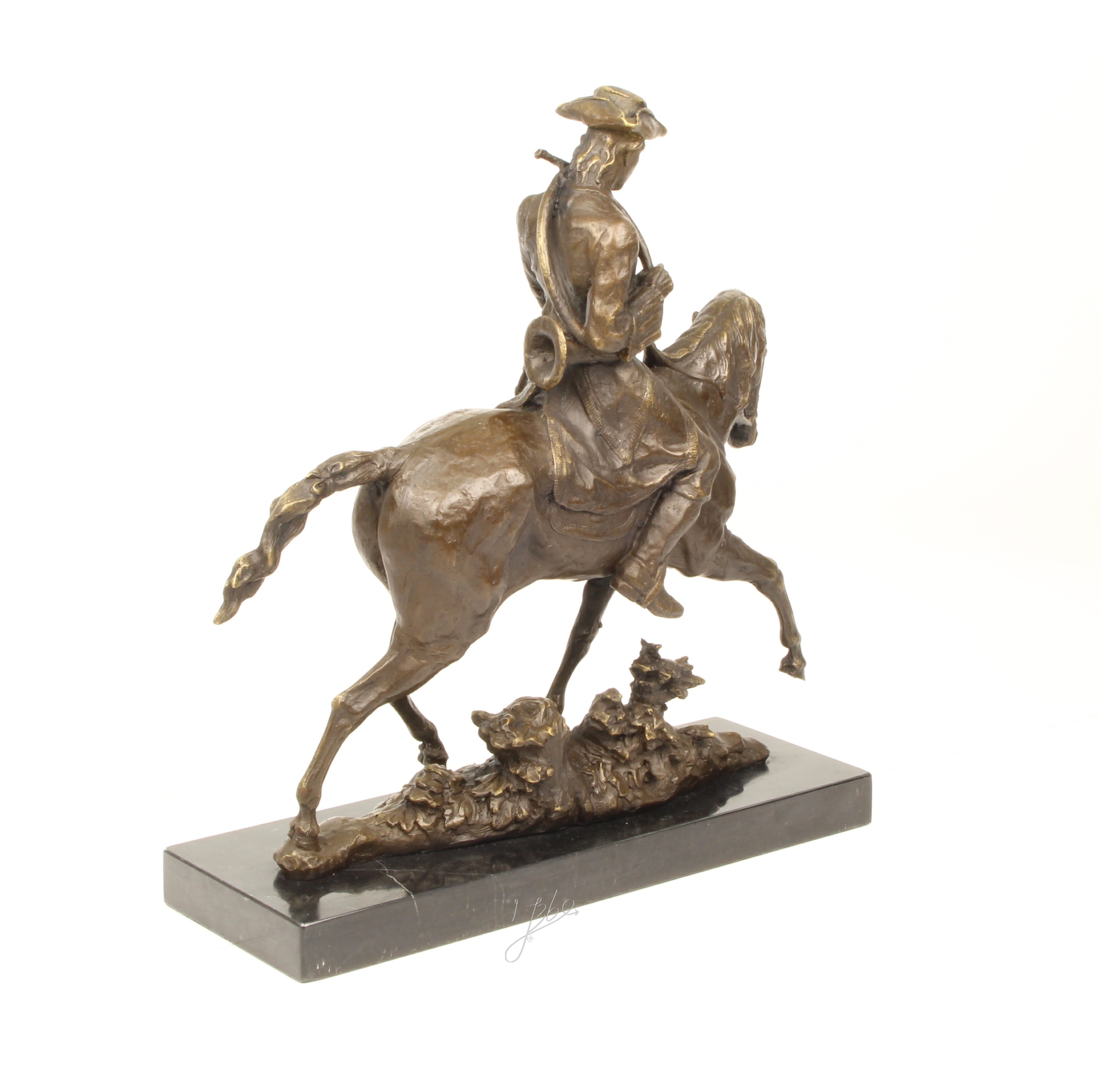 Exquisite Bronze Reiterstatue Louis XV Edle Skulptur Reiter auf Pferd 6