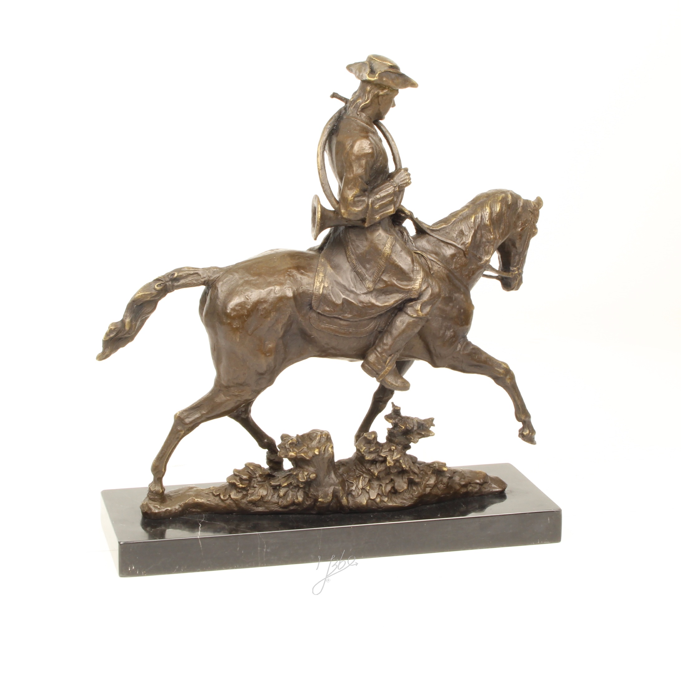 Exquisite Bronze Reiterstatue Louis XV Edle Skulptur Reiter auf Pferd 8