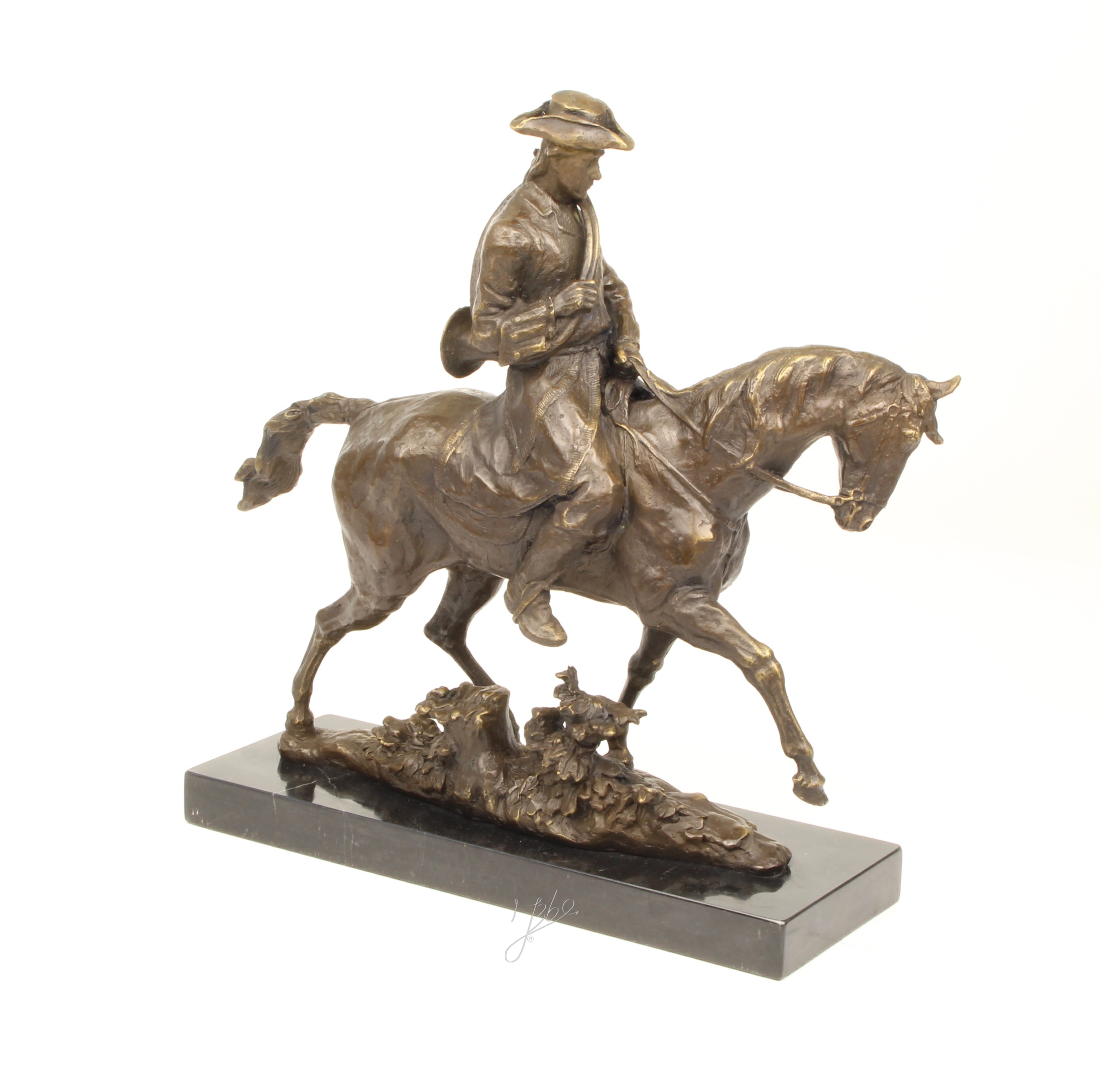 Exquisite Bronze Reiterstatue Louis XV Edle Skulptur Reiter auf Pferd 9