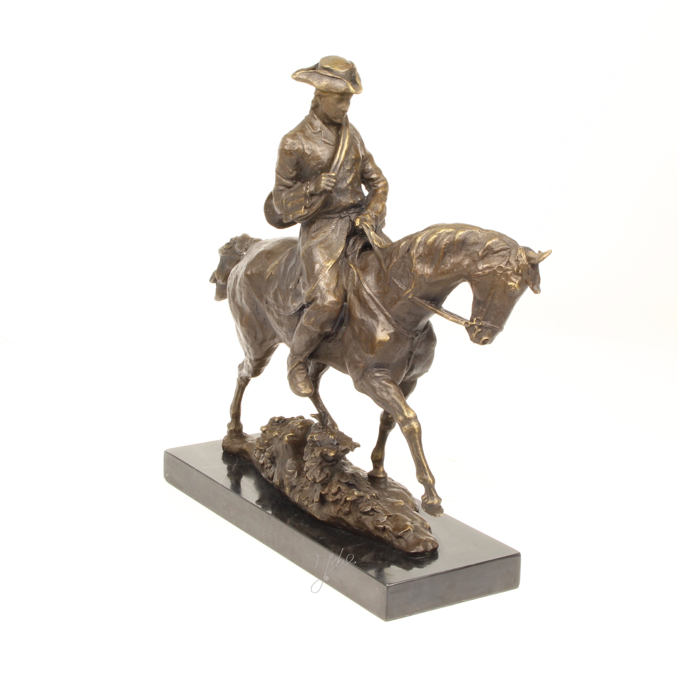 Exquisite Bronze Reiterstatue Louis XV Edle Skulptur Reiter auf Pferd 15