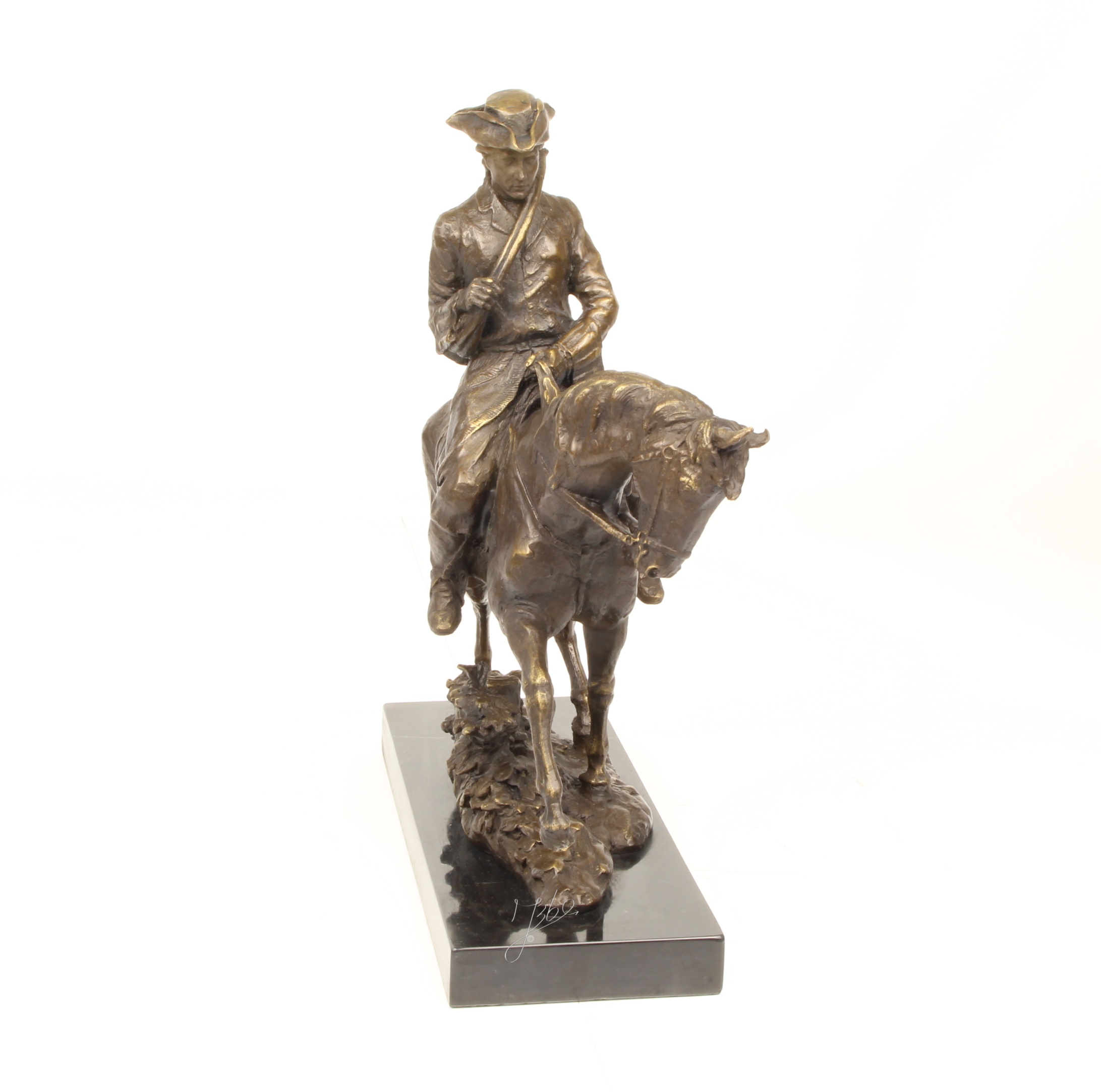 Exquisite Bronze Reiterstatue Louis XV Edle Skulptur Reiter auf Pferd 13