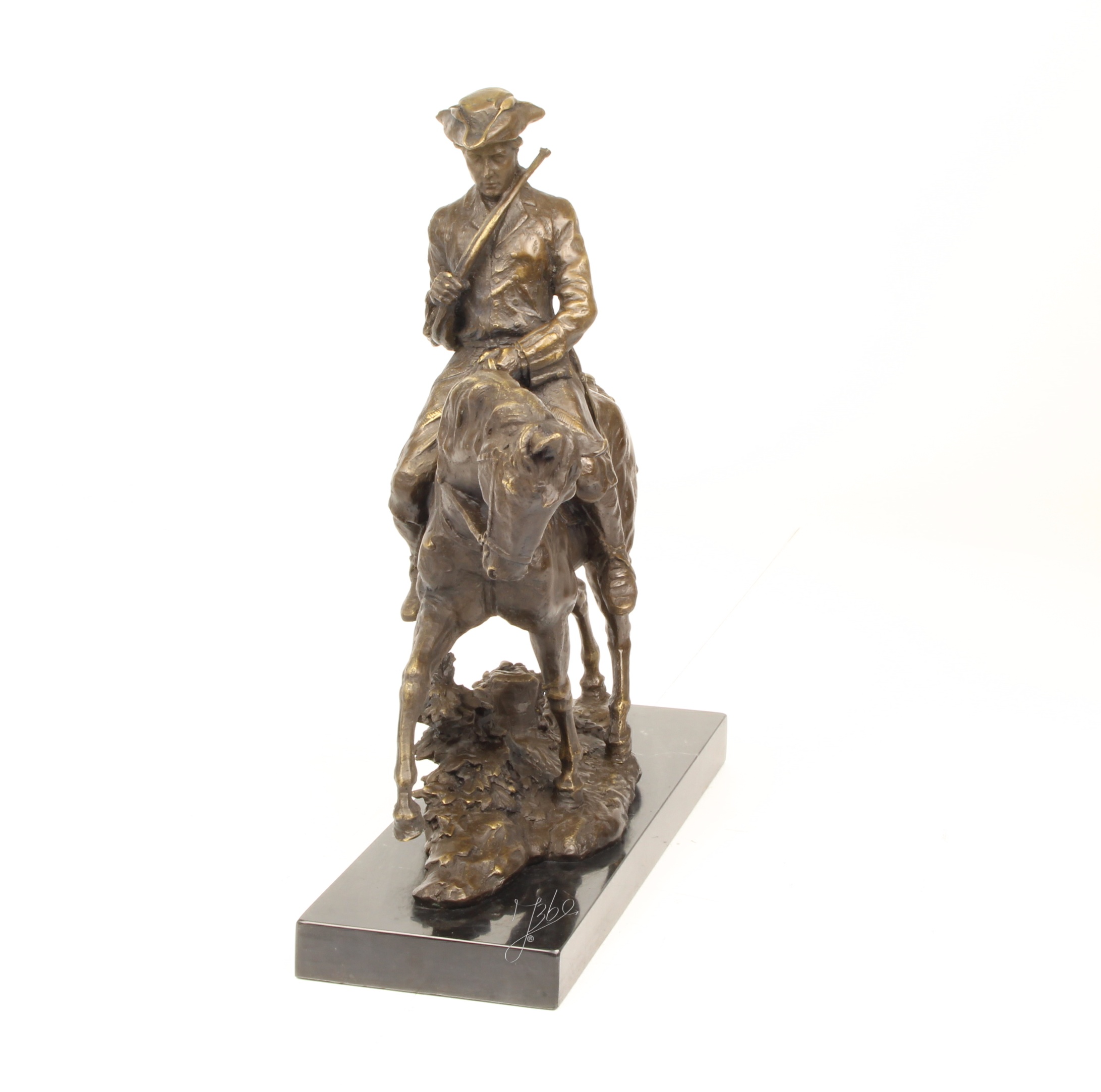 Exquisite Bronze Reiterstatue Louis XV Edle Skulptur Reiter auf Pferd 14