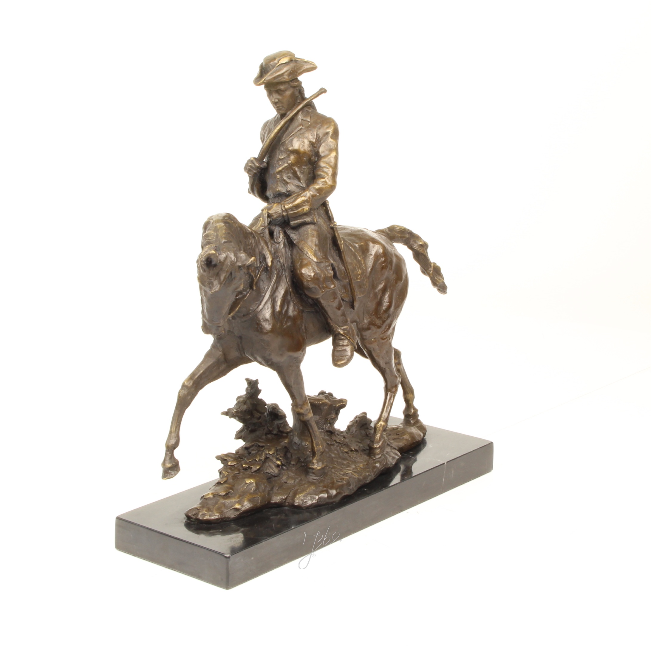 Exquisite Bronze Reiterstatue Louis XV Edle Skulptur Reiter auf Pferd 16