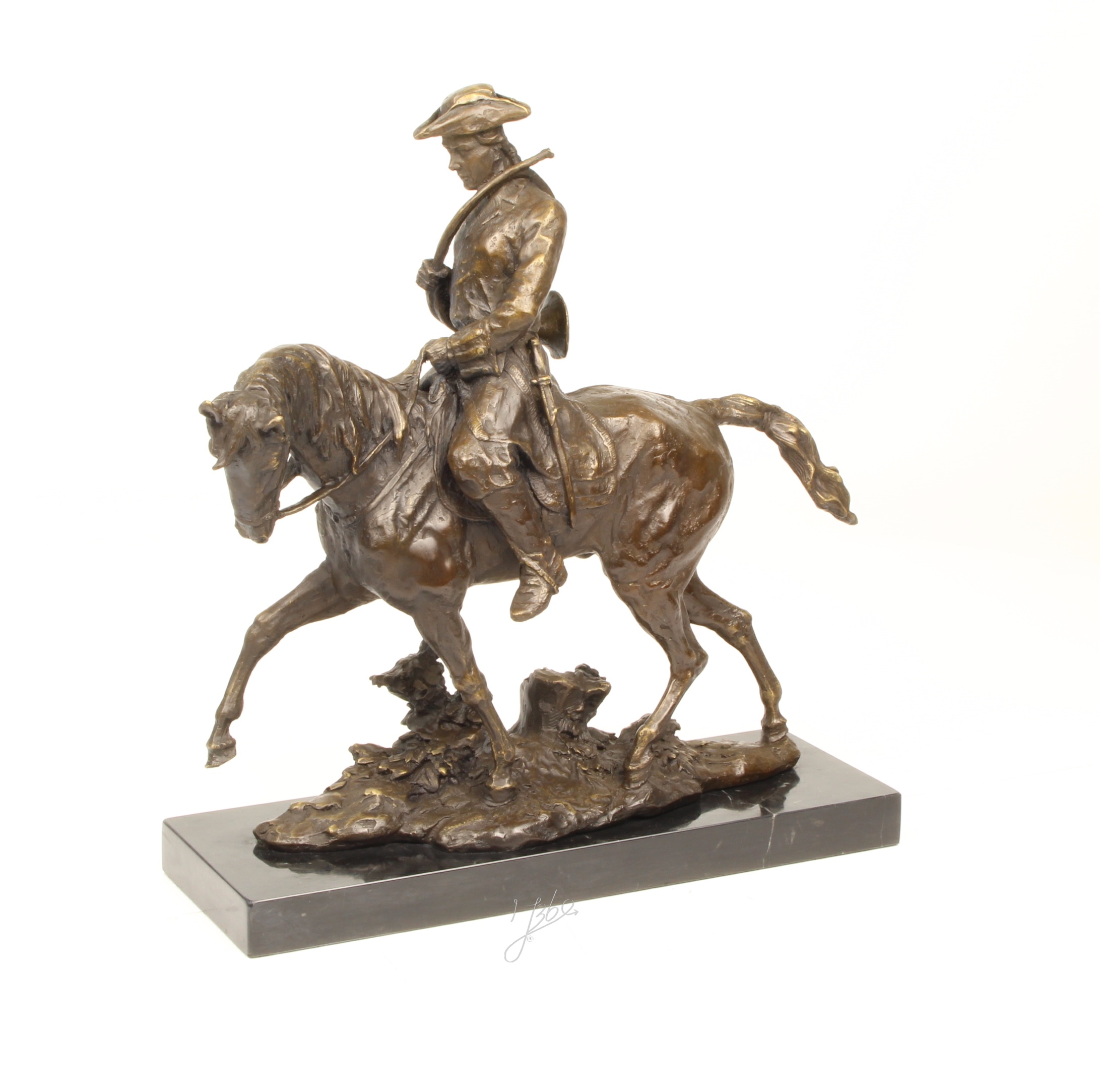 Exquisite Bronze Reiterstatue Louis XV Edle Skulptur Reiter auf Pferd 17