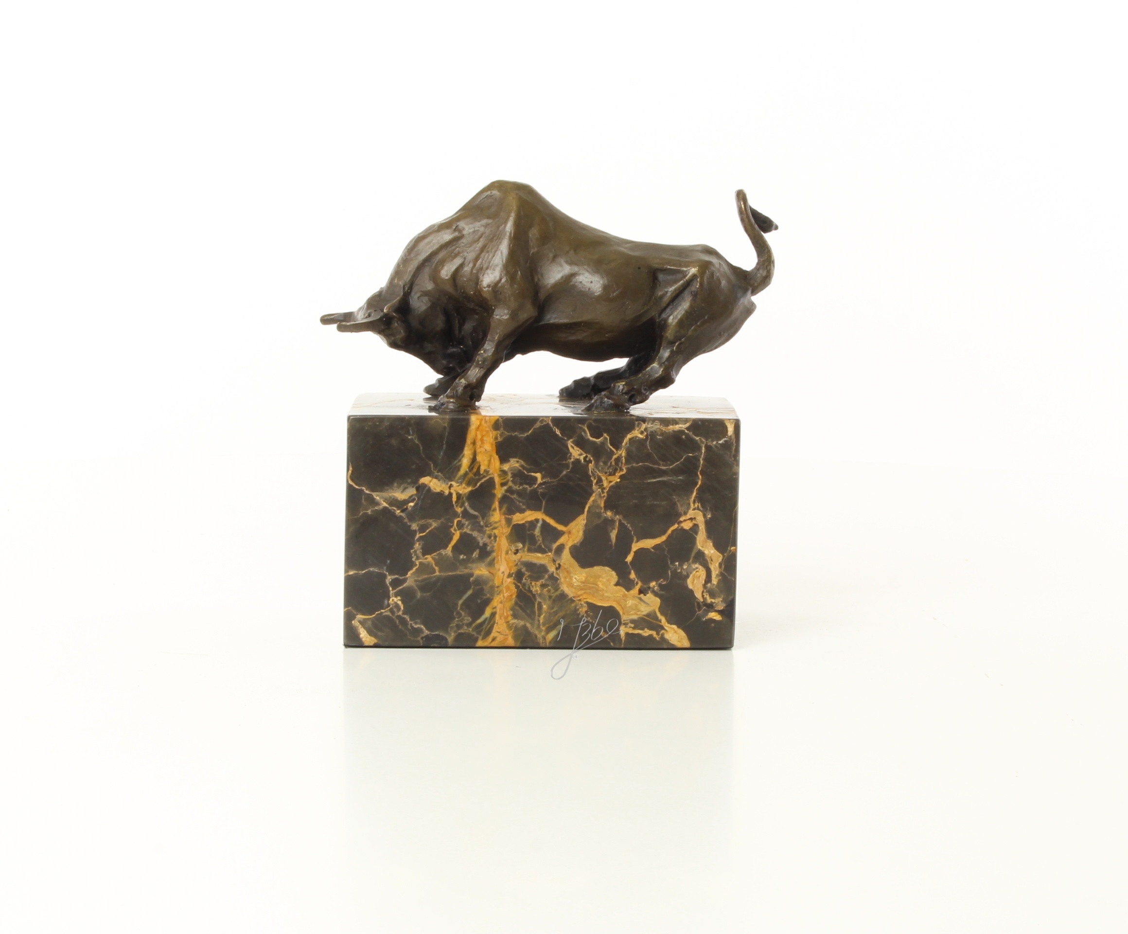 Dynamische Bronze Stier Skulptur auf Sockel für Ihr Zuhause 4
