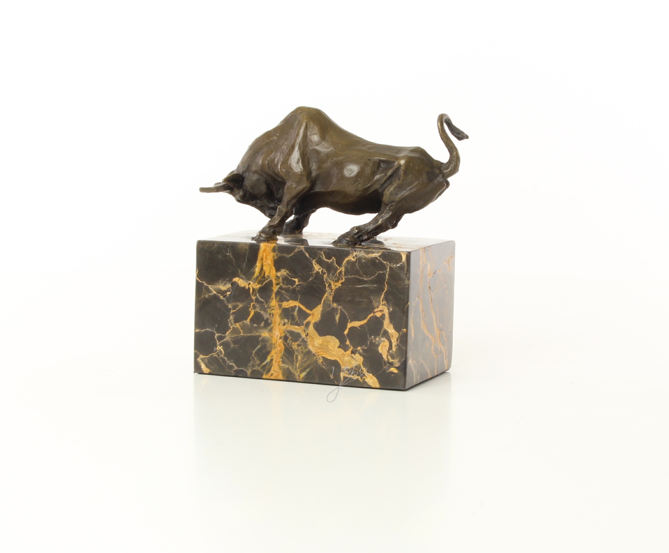 Dynamische Bronze Stier Skulptur auf Sockel für Ihr Zuhause 7