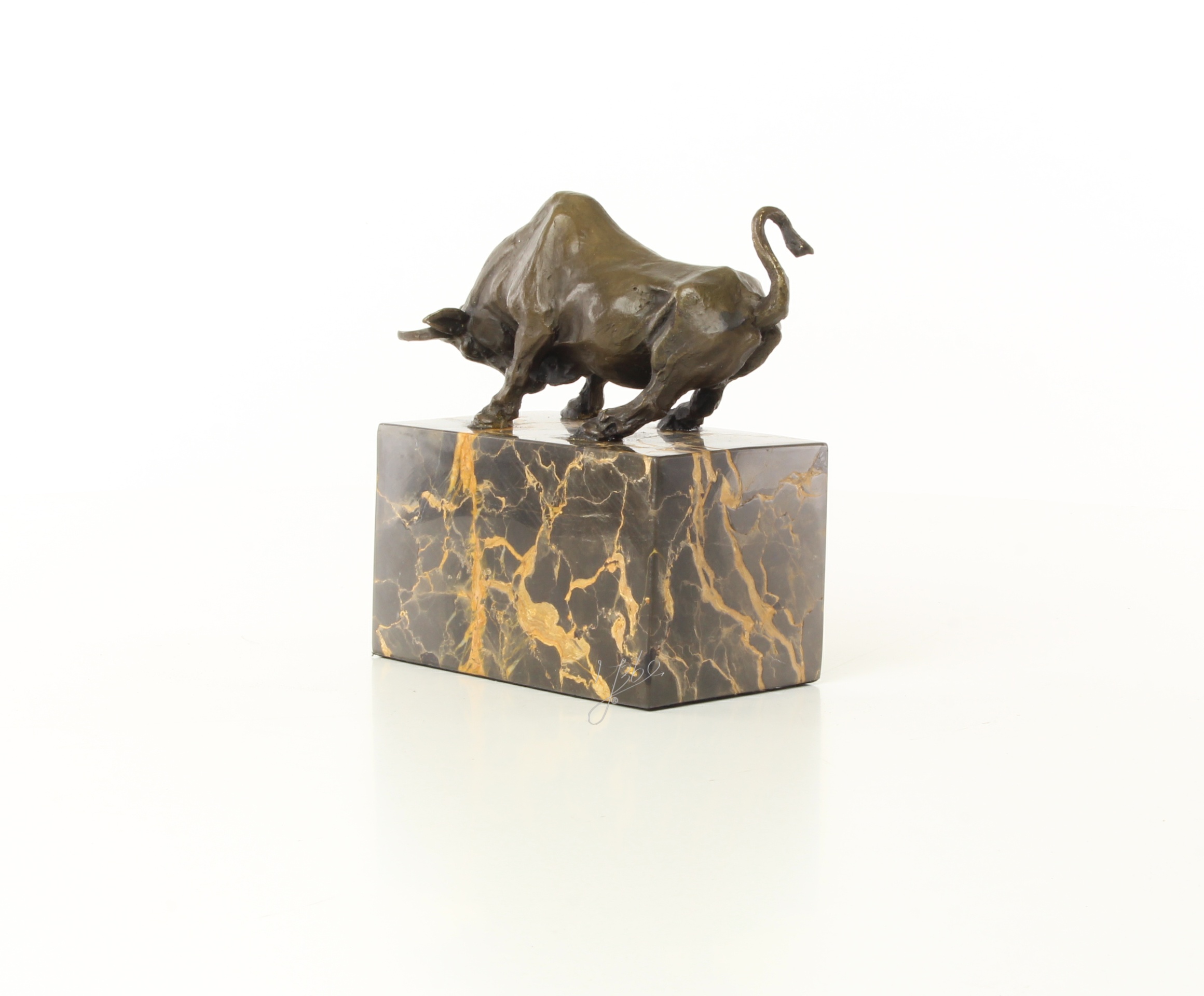 Dynamische Bronze Stier Skulptur auf Sockel für Ihr Zuhause 11