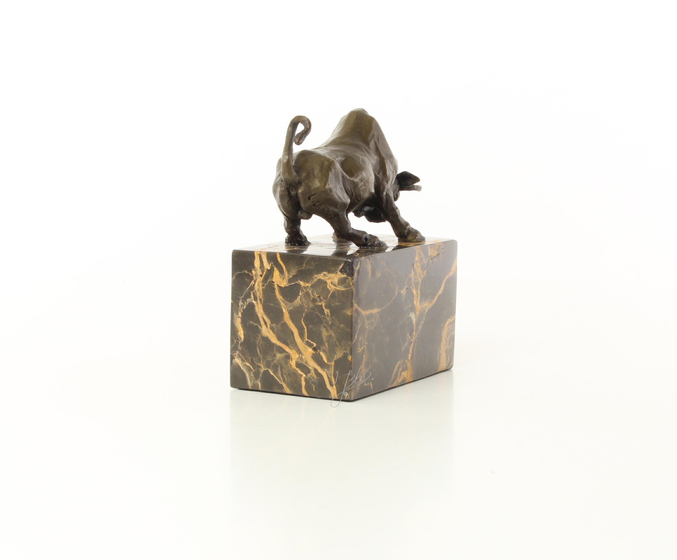 Dynamische Bronze Stier Skulptur auf Sockel für Ihr Zuhause 10