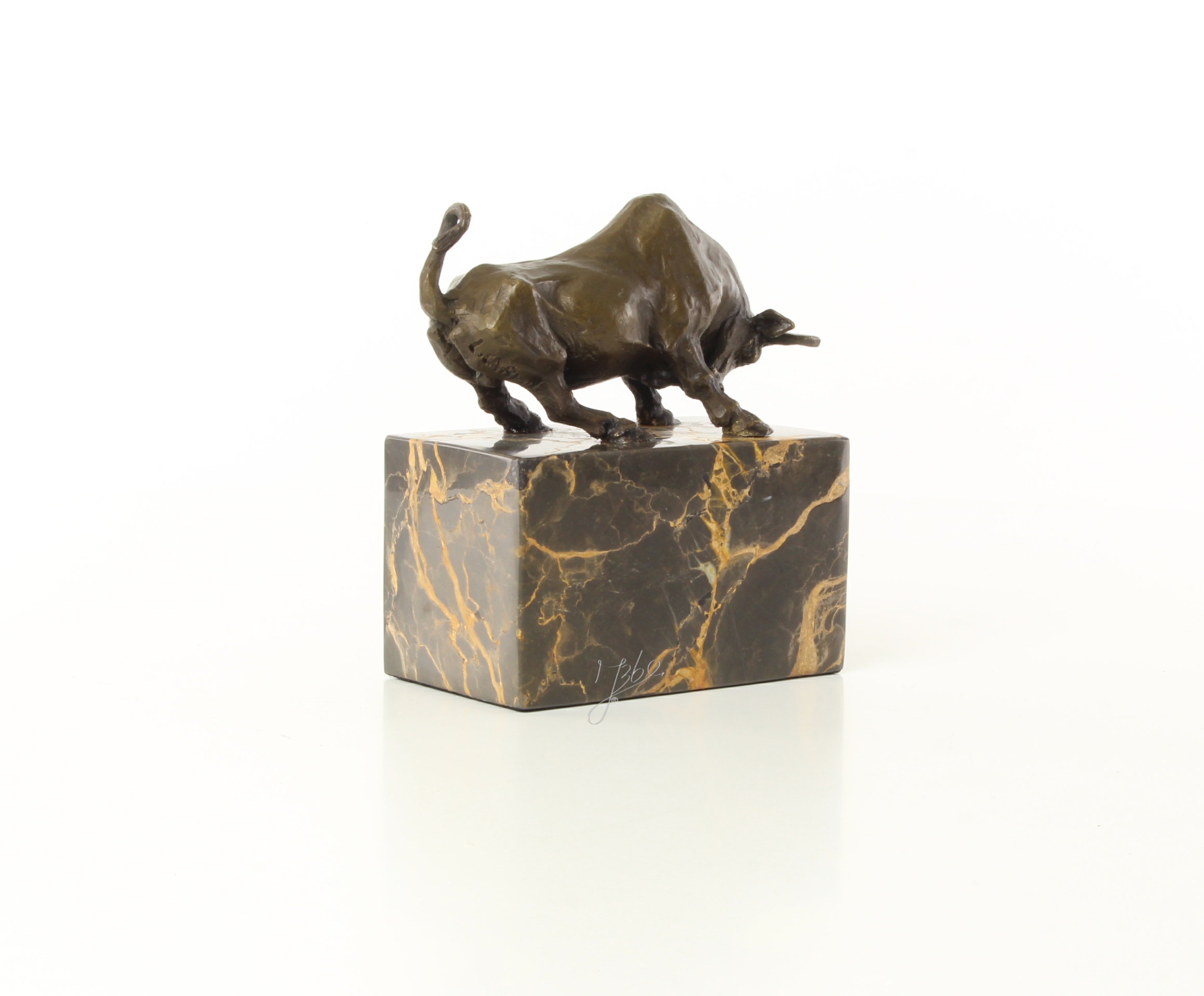 Dynamische Bronze Stier Skulptur auf Sockel für Ihr Zuhause 9