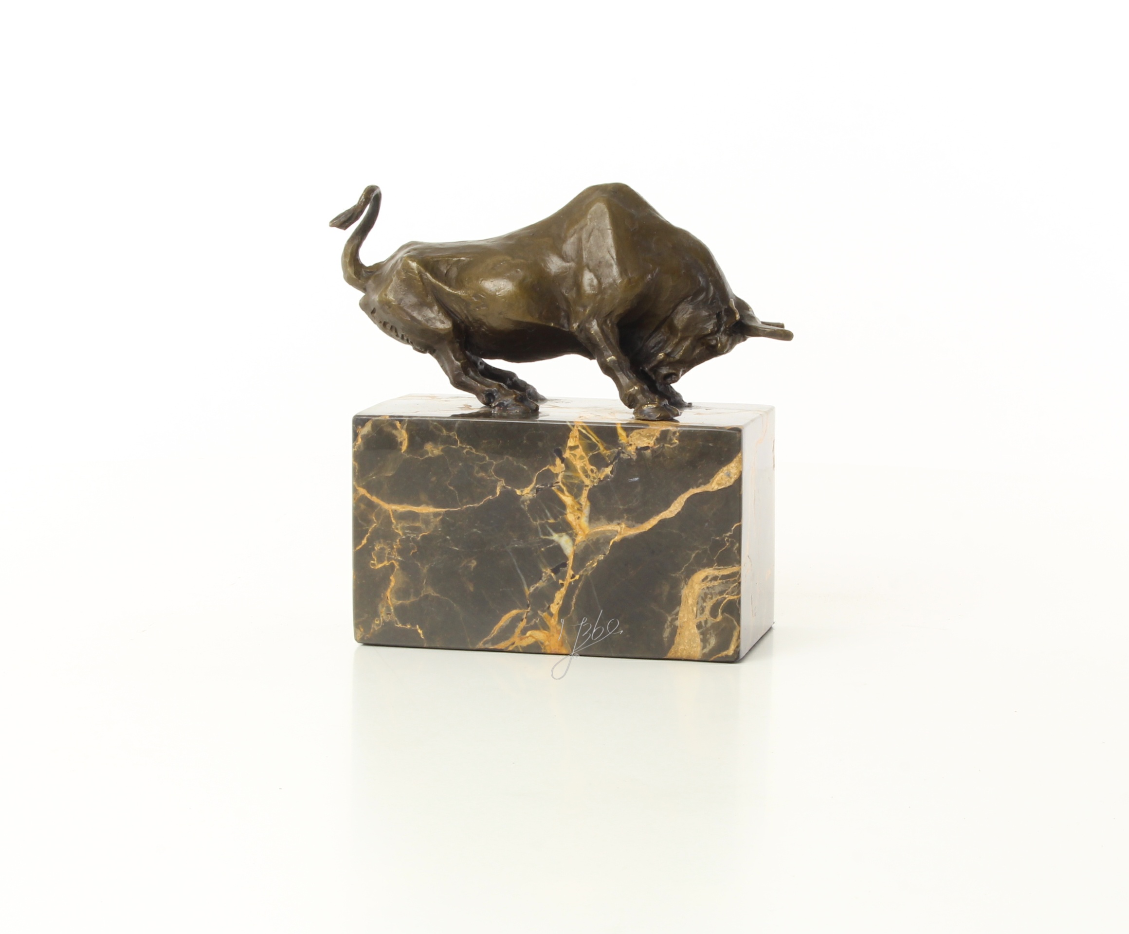 Dynamische Bronze Stier Skulptur auf Sockel für Ihr Zuhause 12