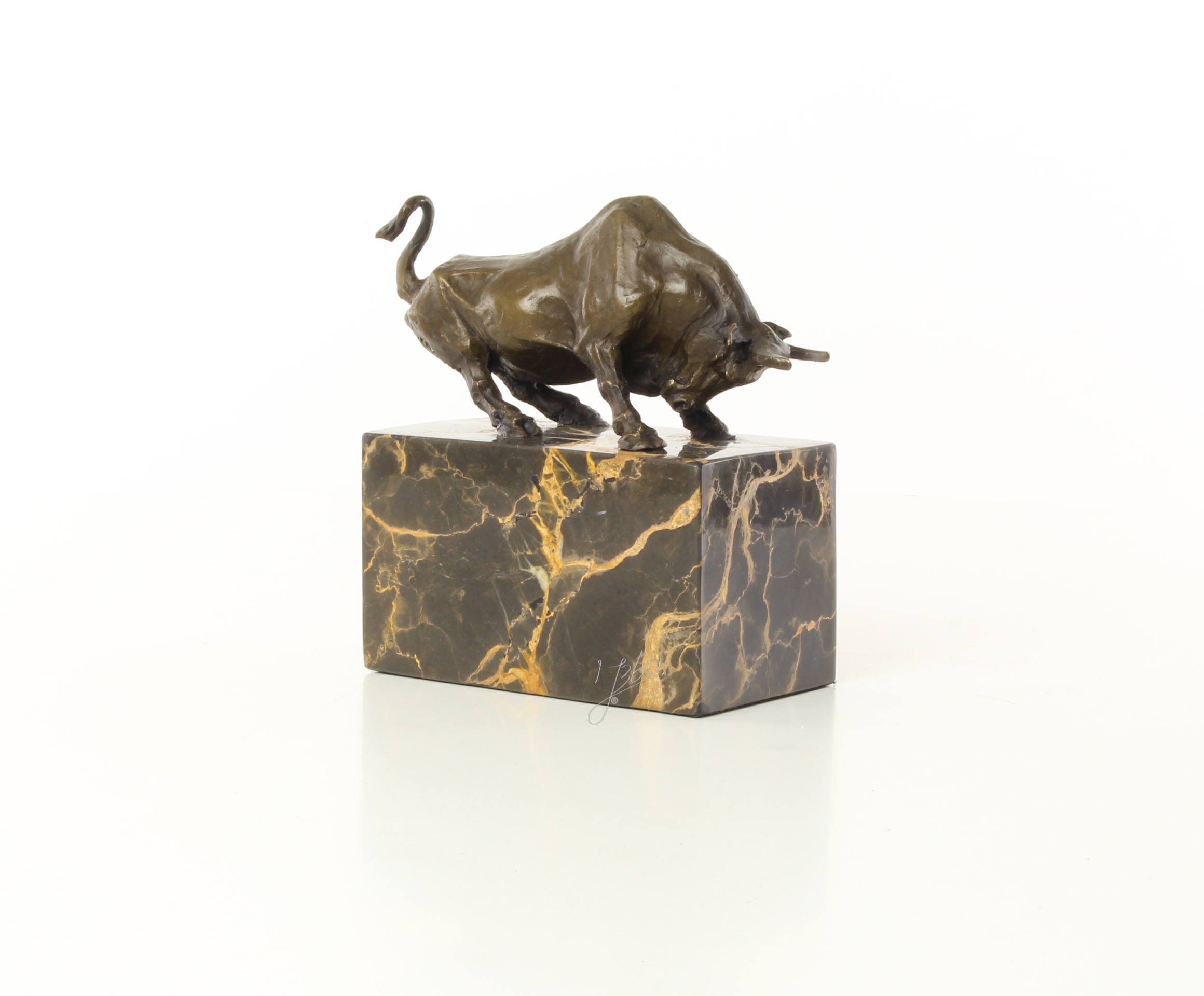 Dynamische Bronze Stier Skulptur auf Sockel für Ihr Zuhause 13